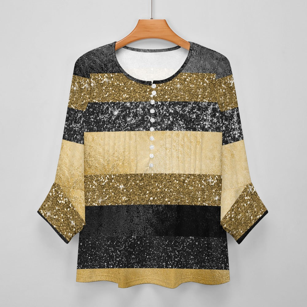 Glam Ruffled Petal Sleeve Top