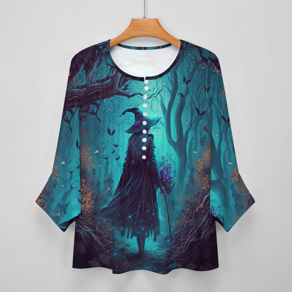Witchy Ruffled Petal Sleeve Top