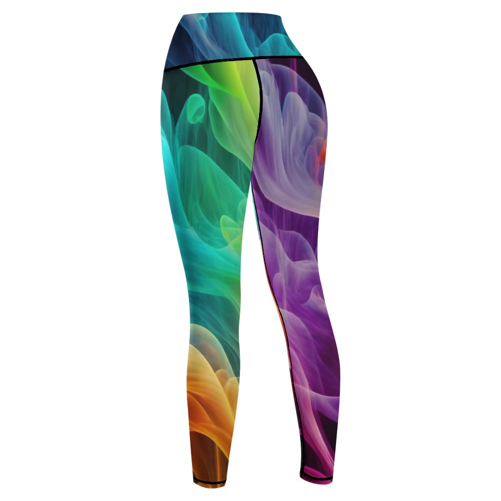 Alcohol Ink Smoke Women's Comfort Sports Yoga Pants
