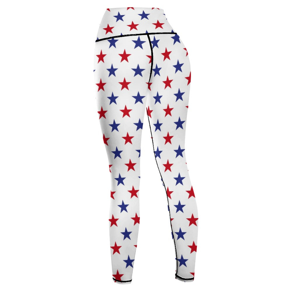Patriotic Stars Women's Comfort Sports Yoga Pants