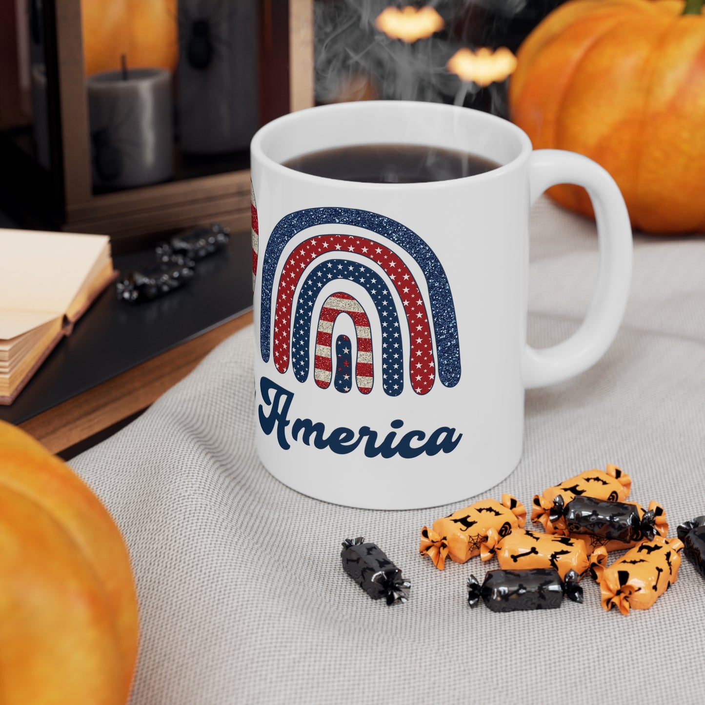 Peace Love America Ceramic Mug 11oz