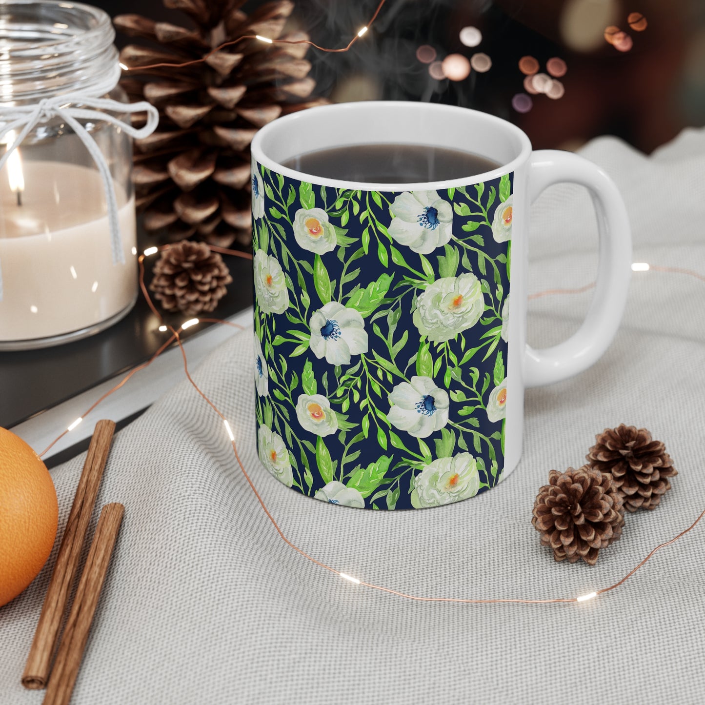 Floral Ceramic Mug 11oz