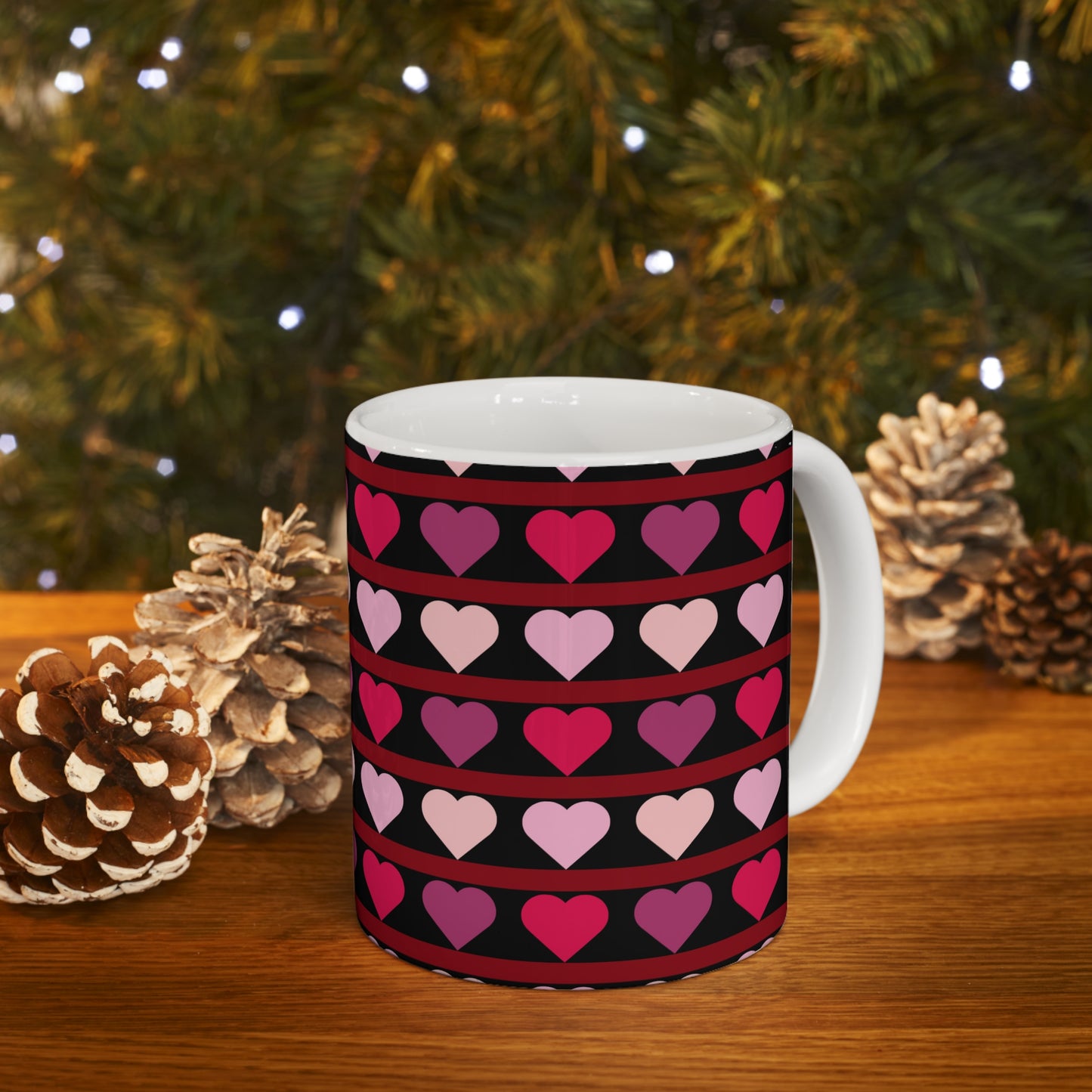 Hearts Ceramic Mug 11oz