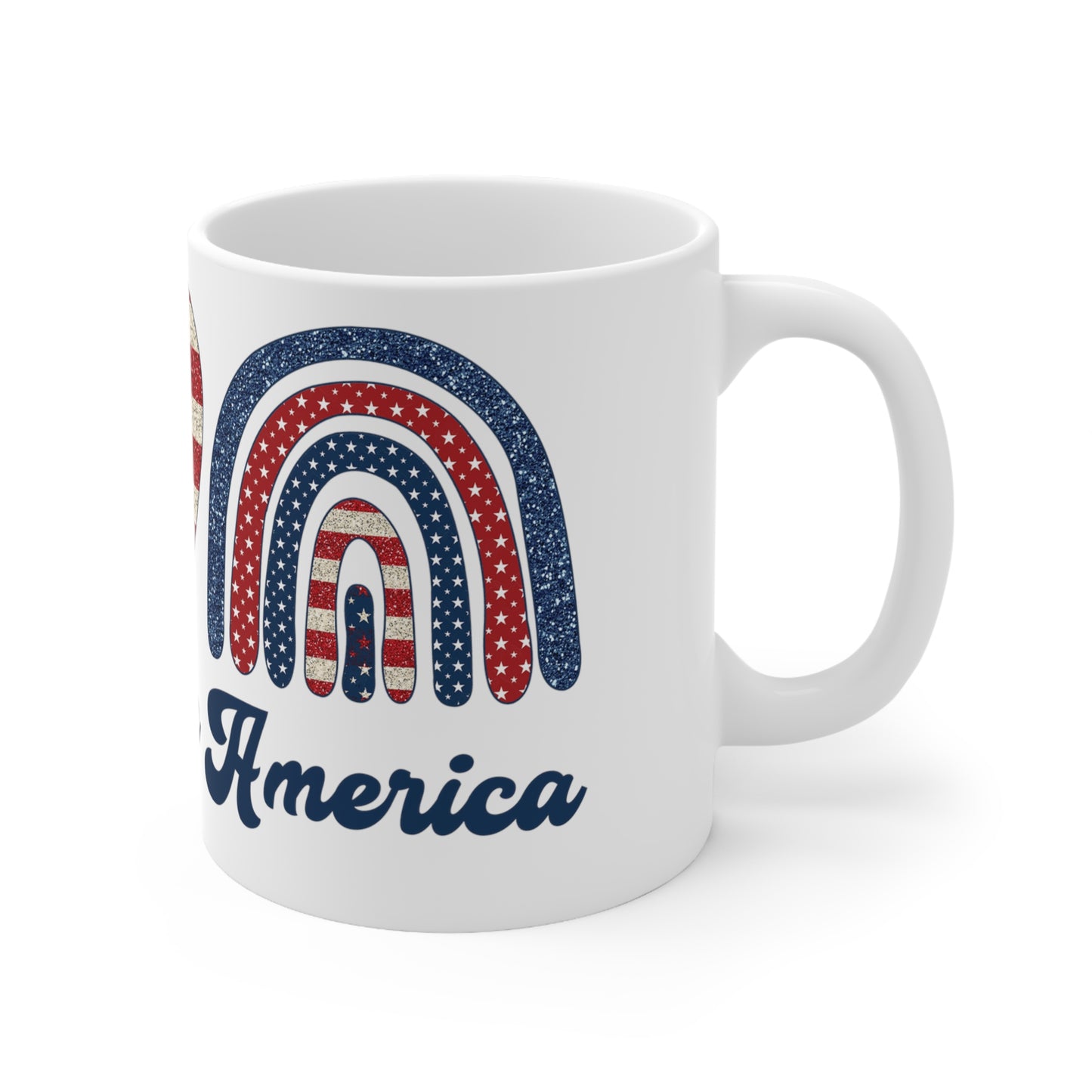 Peace Love America Ceramic Mug 11oz