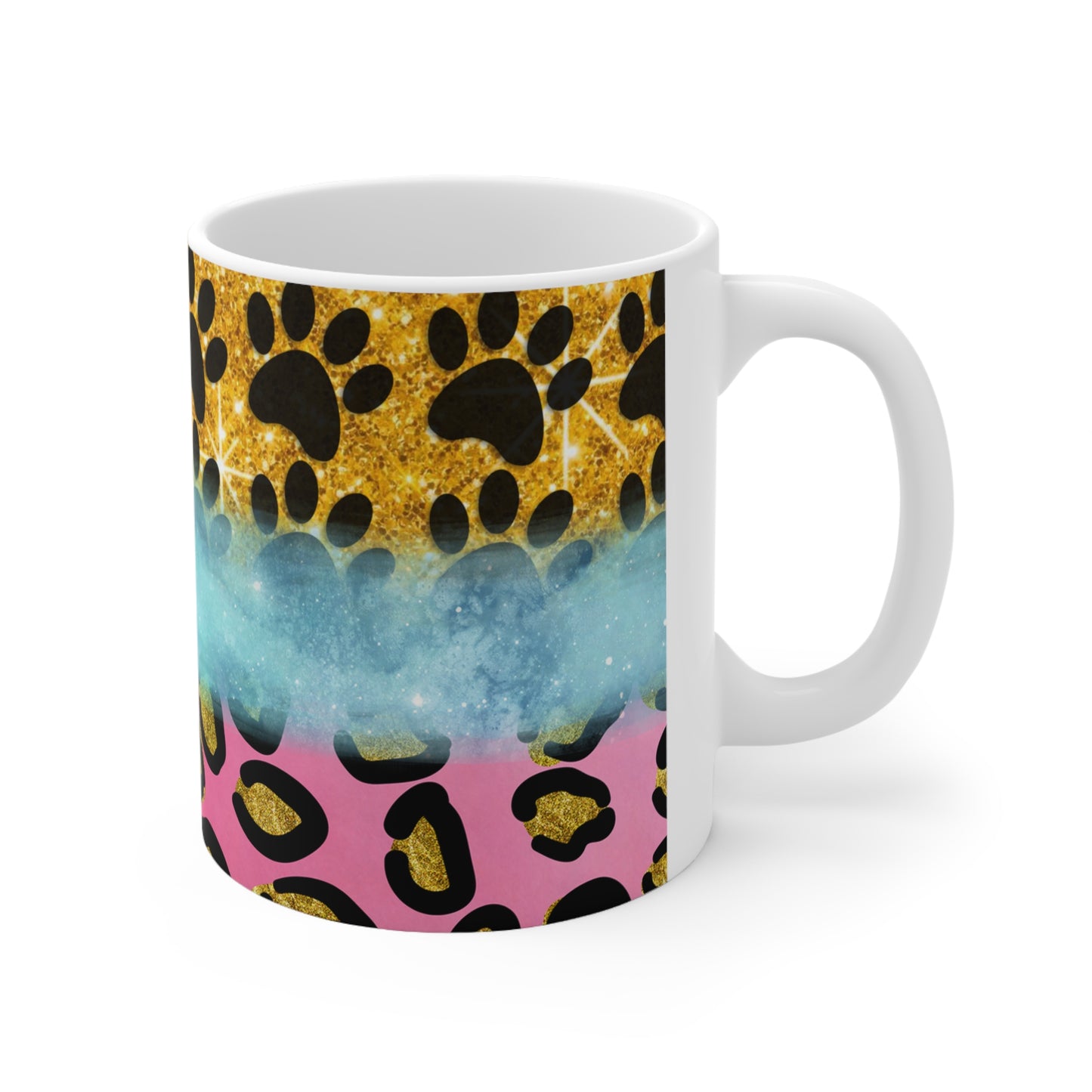 Paws and Animal Print Ceramic Mug 11oz