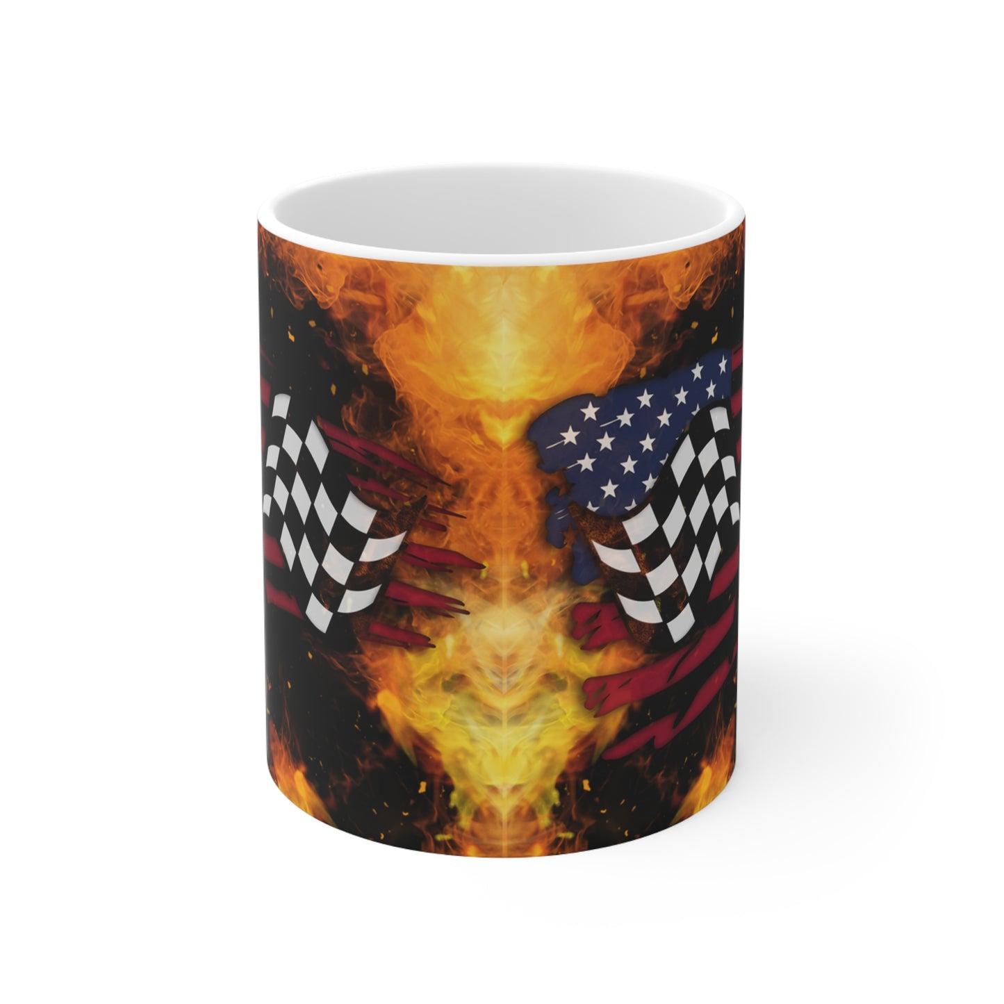 Firefighter Flags Ceramic Mug 11oz