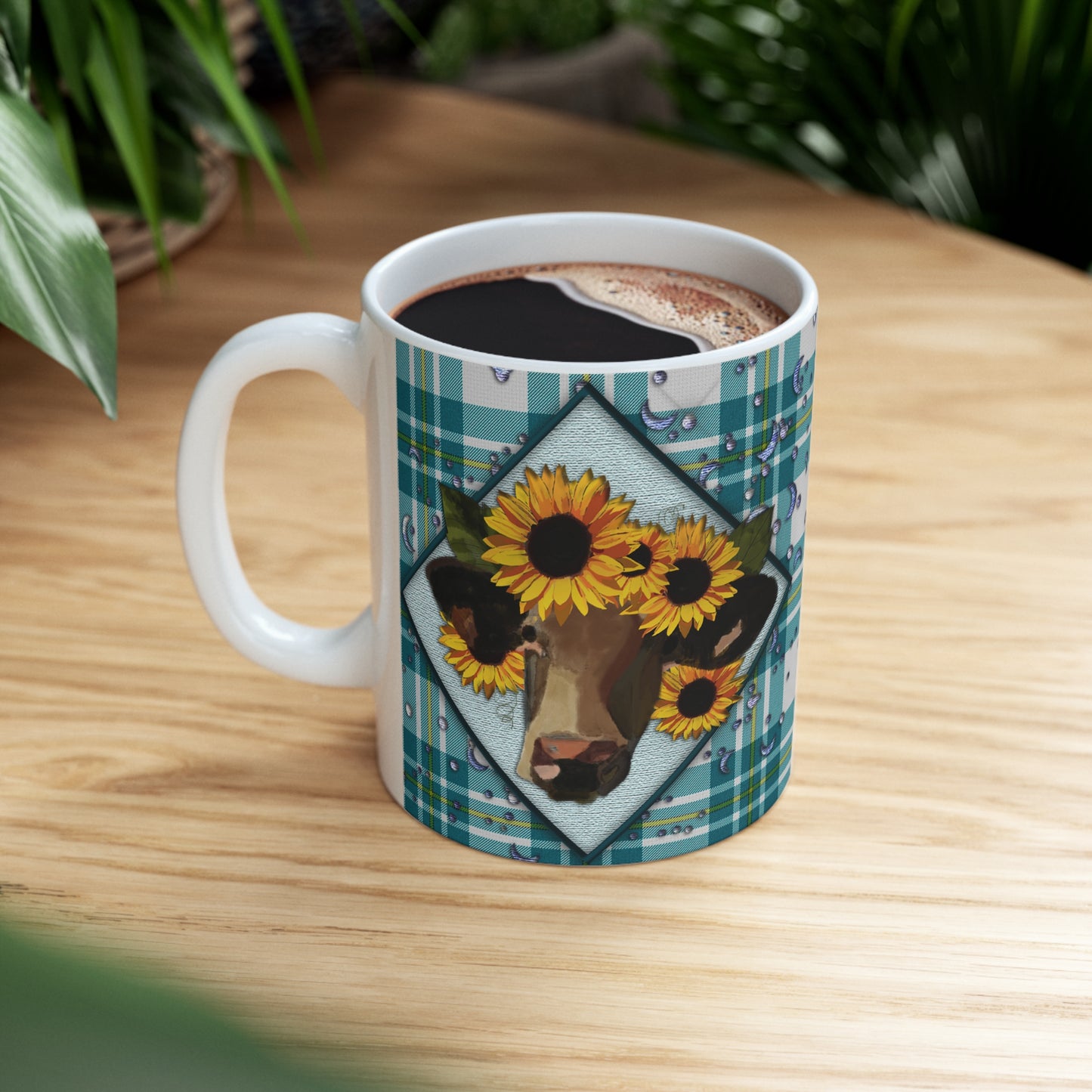 Farmhouse Cow Ceramic Mug 11oz