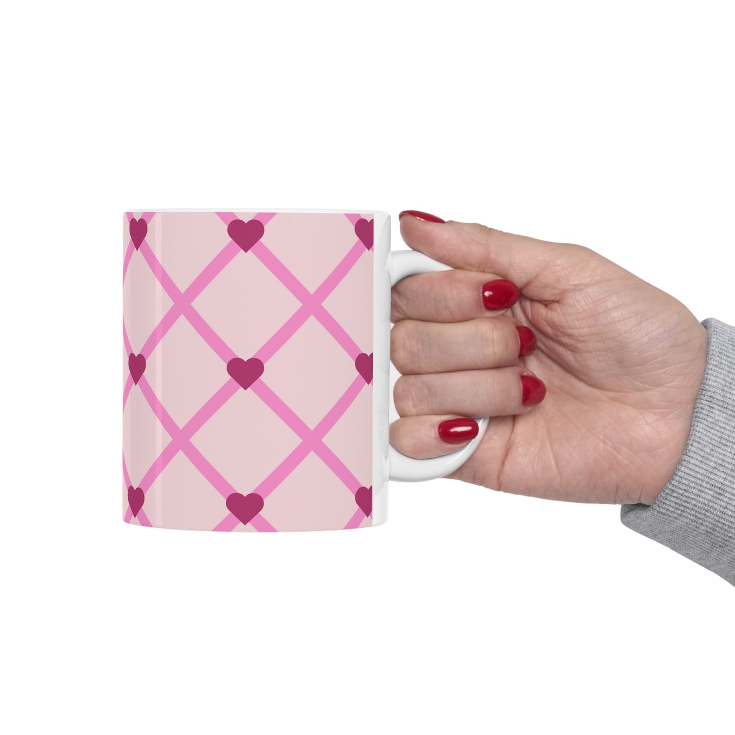 Hearts Ceramic Mug 11oz
