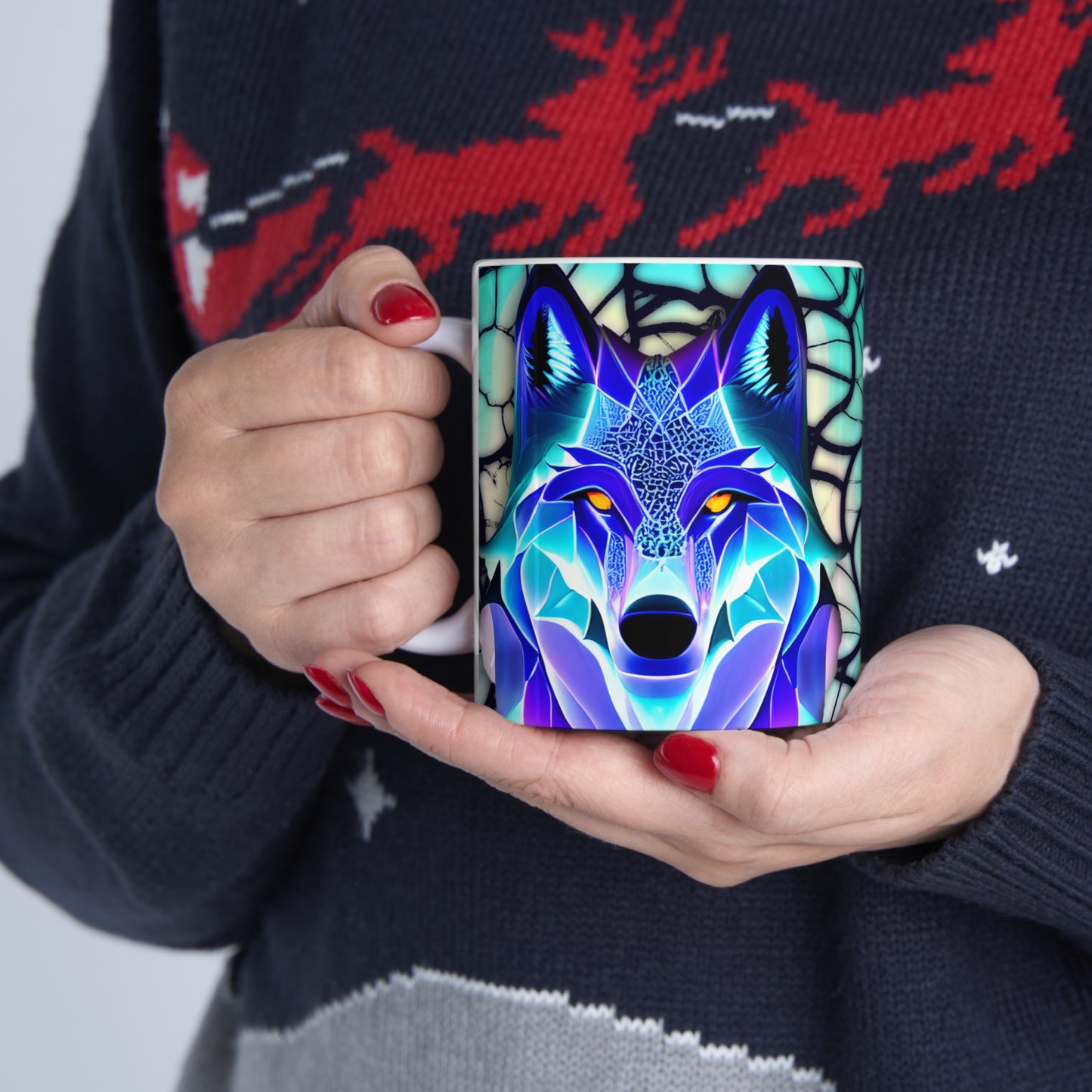 Wolf Ceramic Mug 11oz