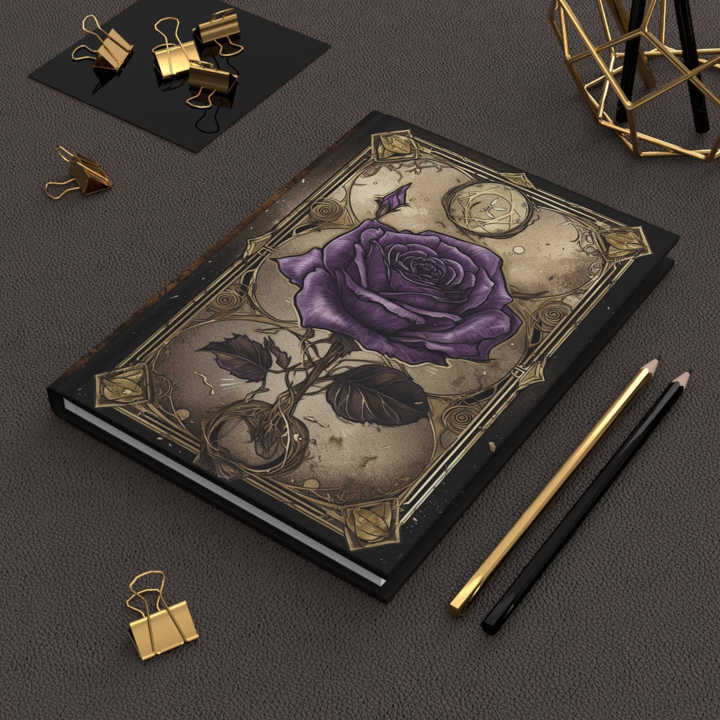 Goth Rose Hardcover Journal Matte