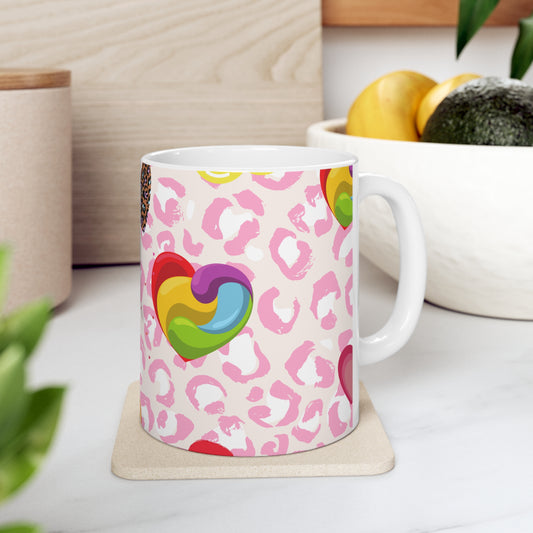 Hearts Ceramic Mug 11oz