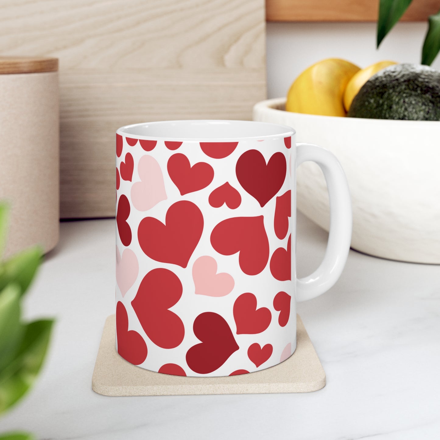 Hearts Ceramic Mug 11oz