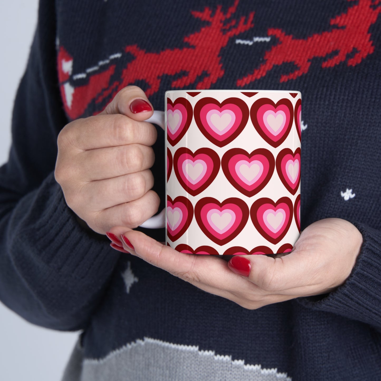 Hearts Ceramic Mug 11oz