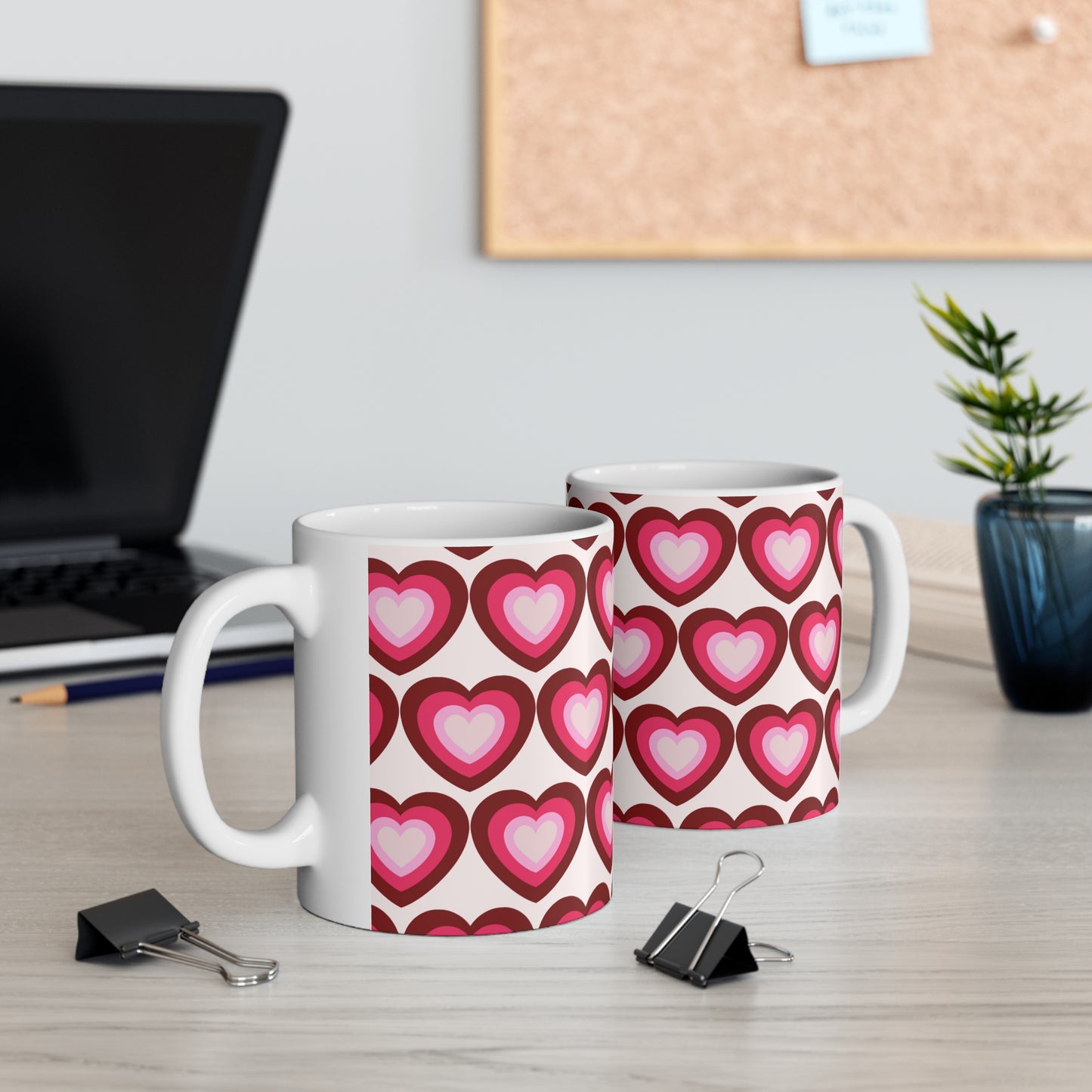 Hearts Ceramic Mug 11oz