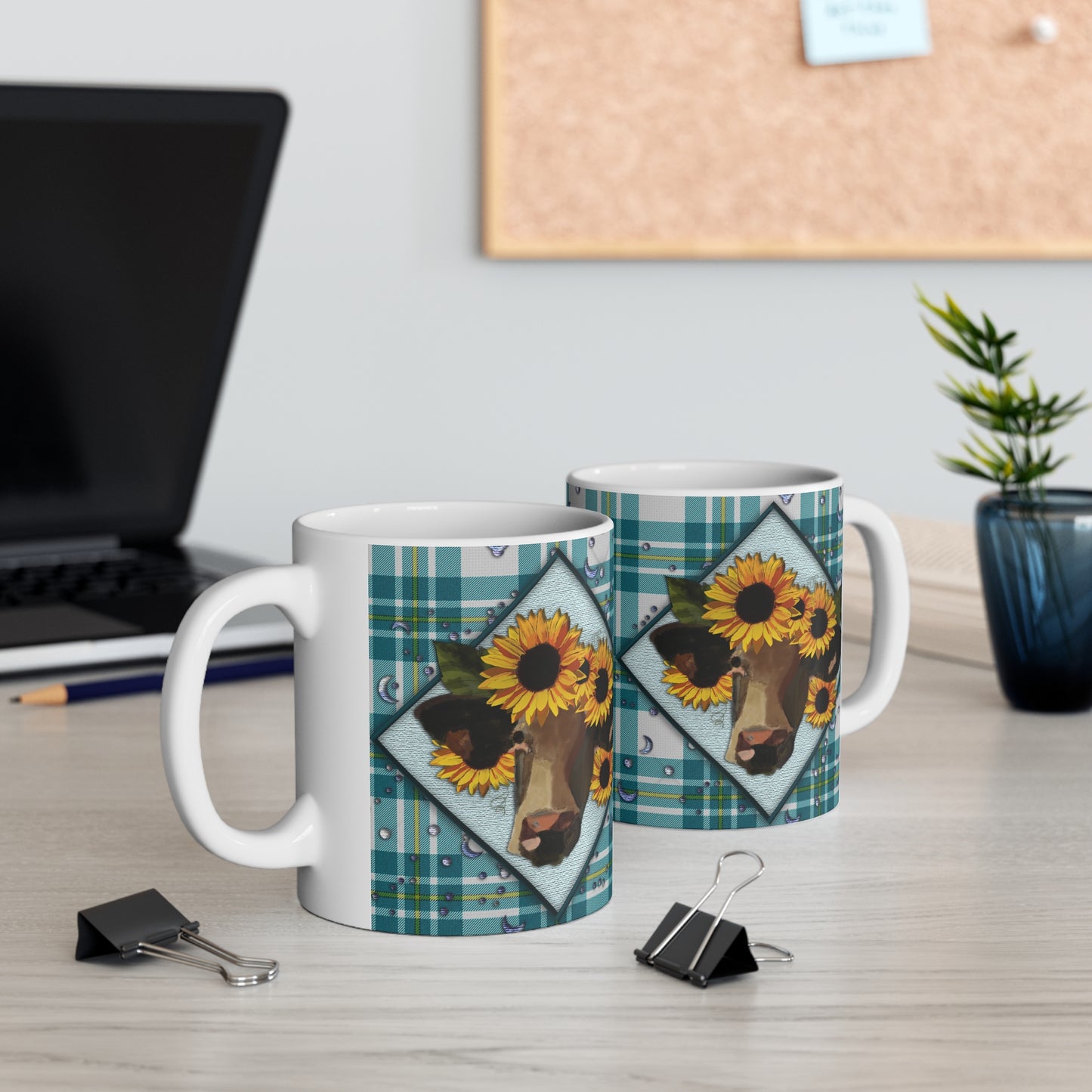Farmhouse Cow Ceramic Mug 11oz