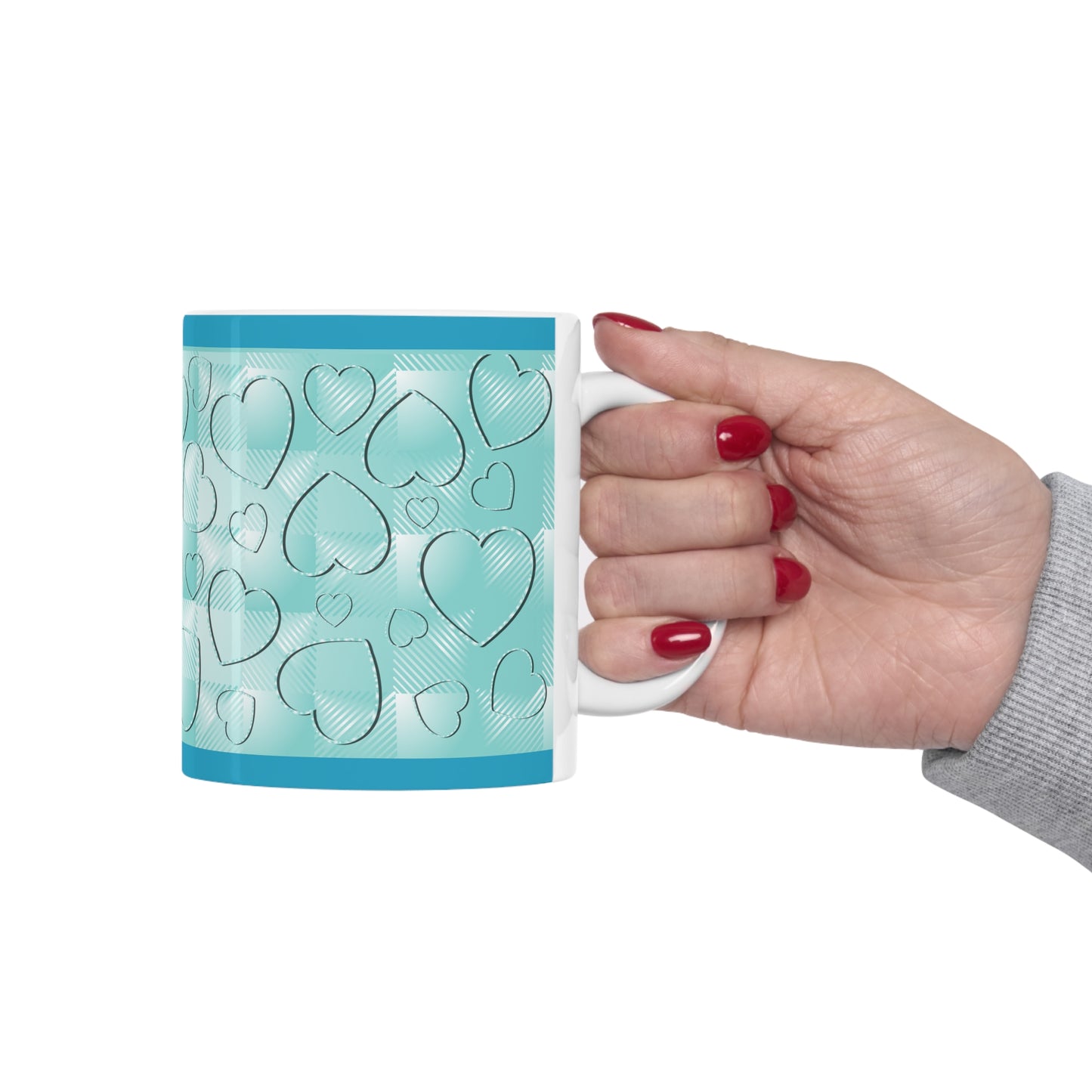 Blue Buffalo Plaid Ceramic Mug 11oz