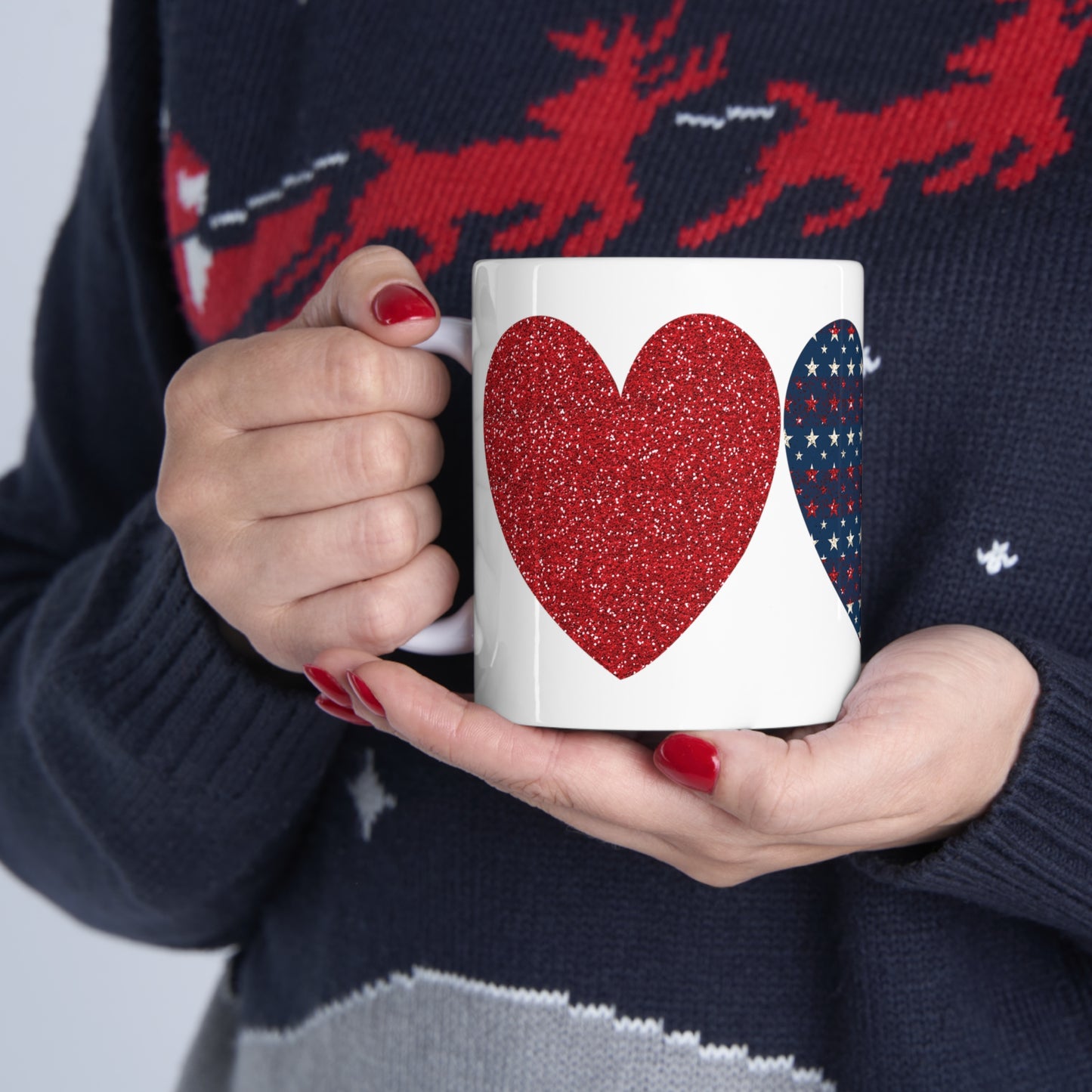 American Hearts Ceramic Mug 11oz