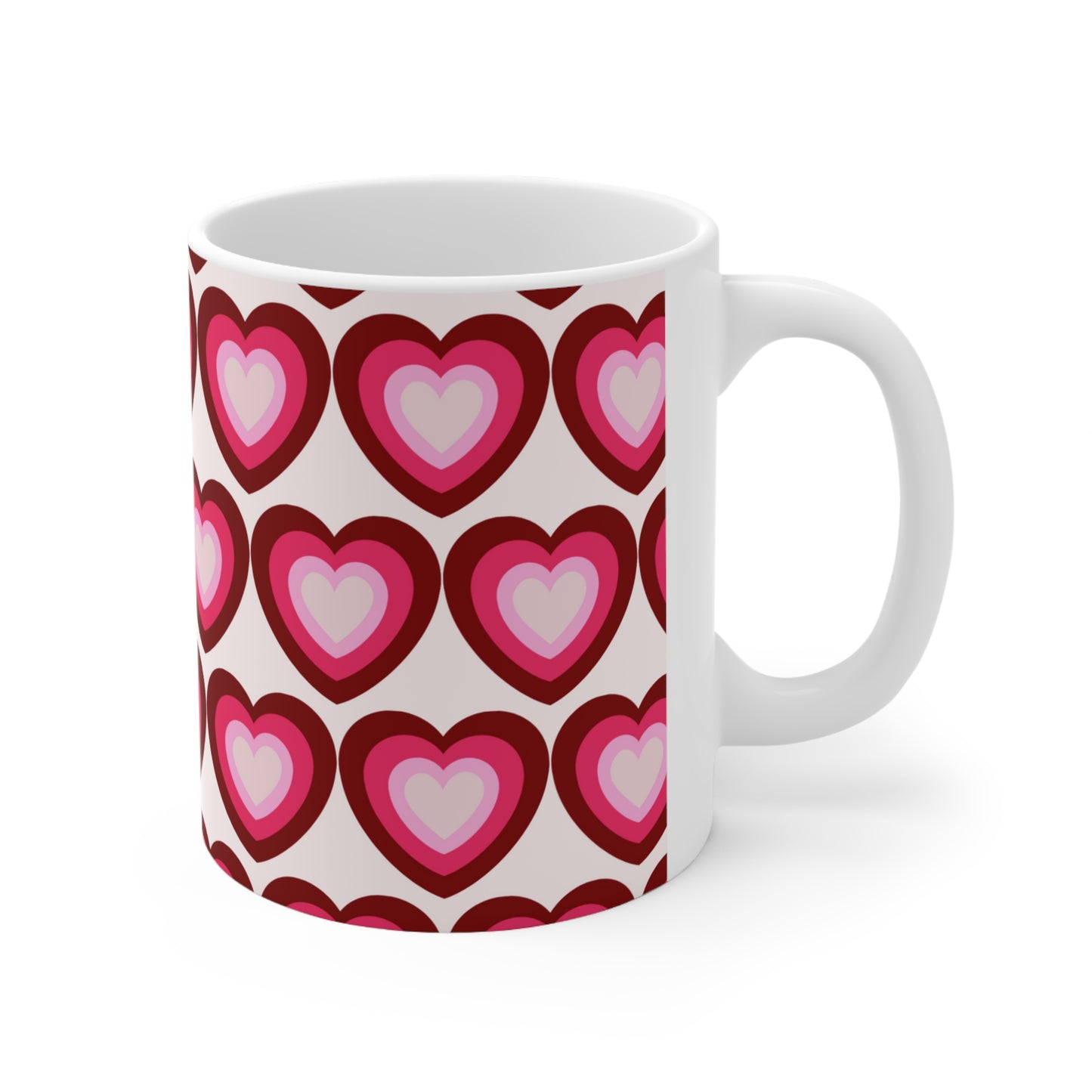 Hearts Ceramic Mug 11oz