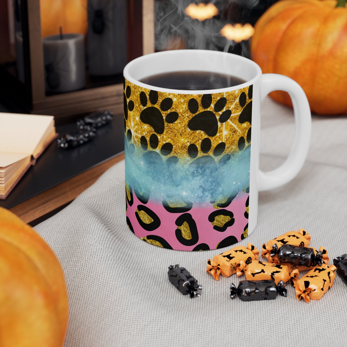 Paws and Animal Print Ceramic Mug 11oz
