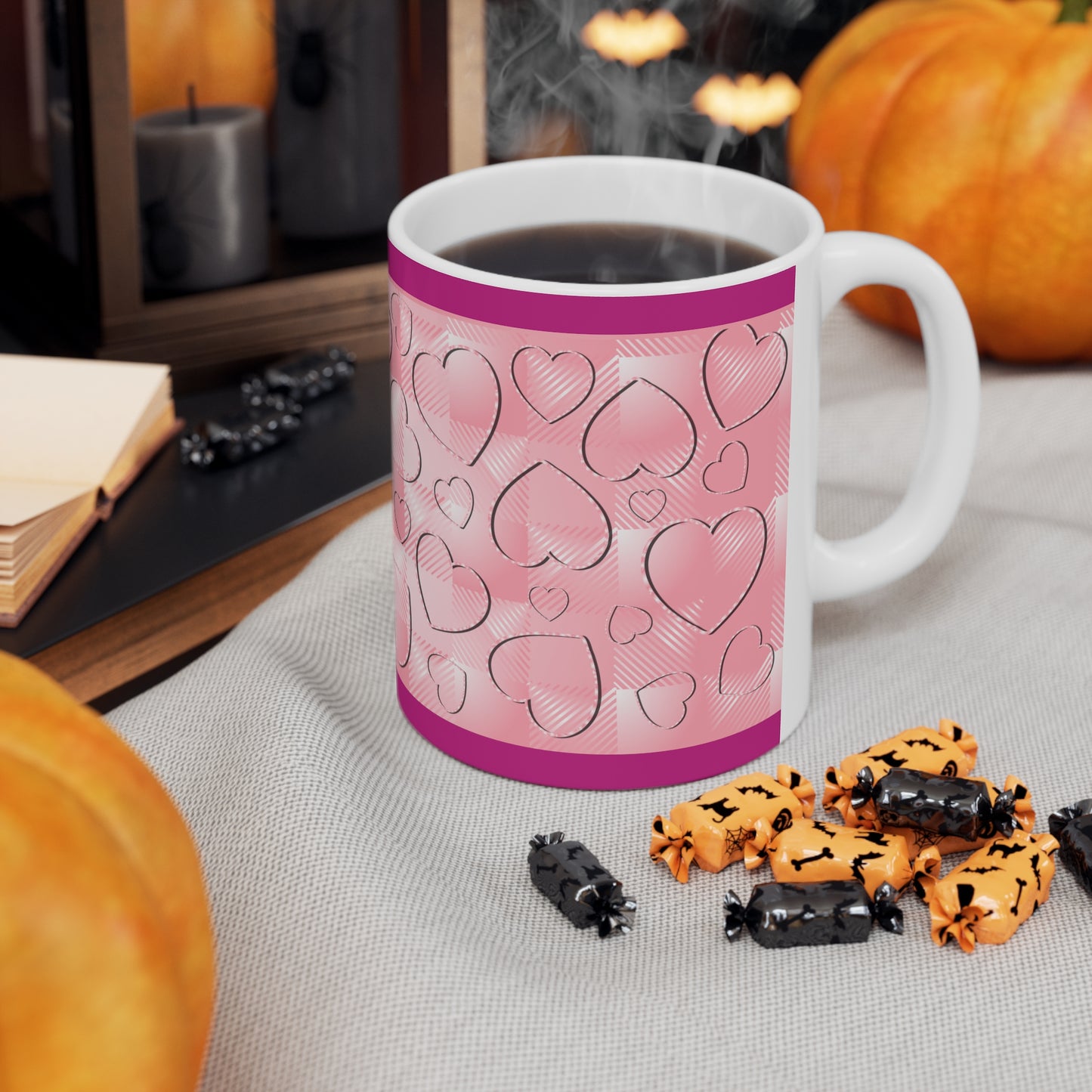Pink Buffalo Plaid Ceramic Mug 11oz