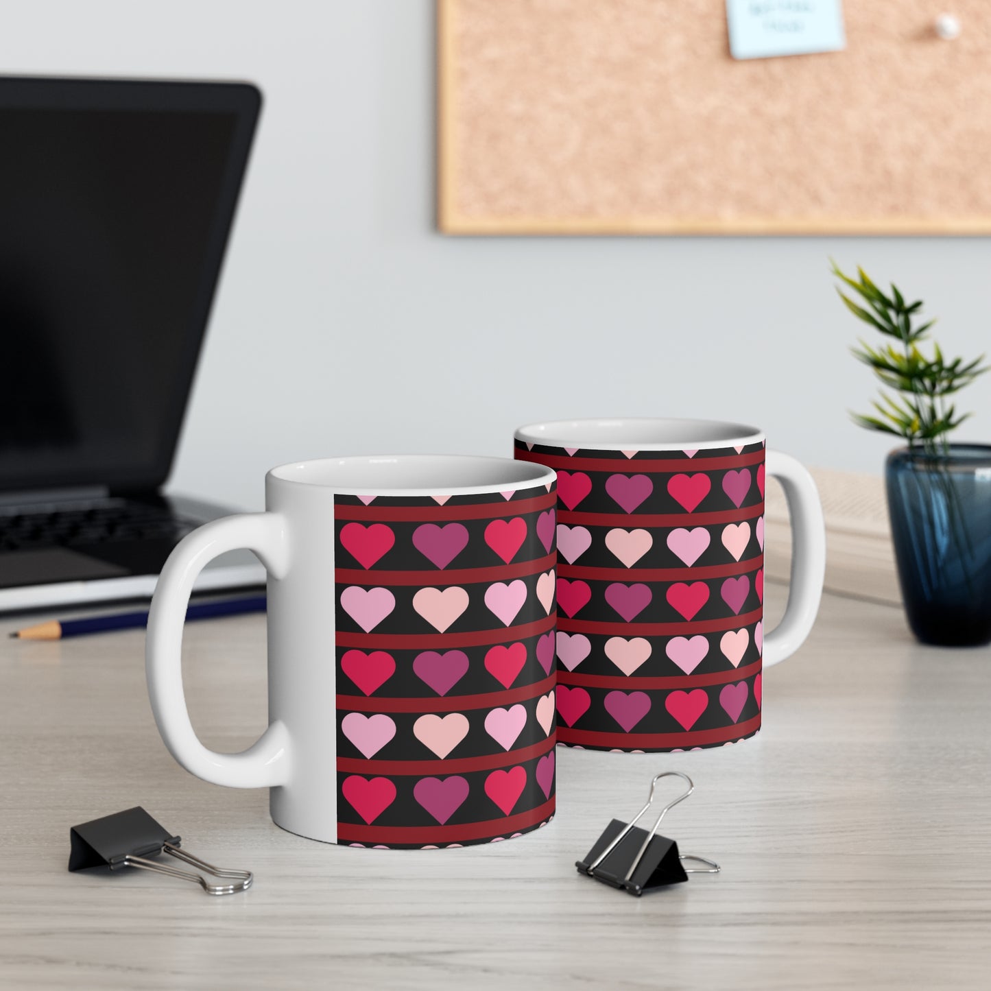 Hearts Ceramic Mug 11oz
