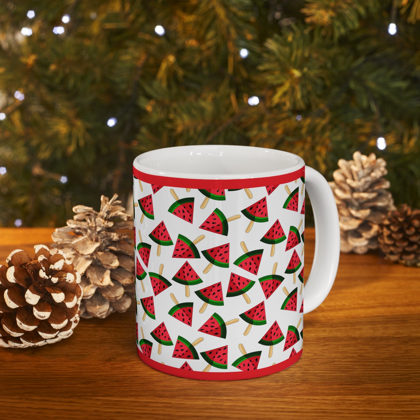 Watermelon On A Stick Ceramic Mug 11oz