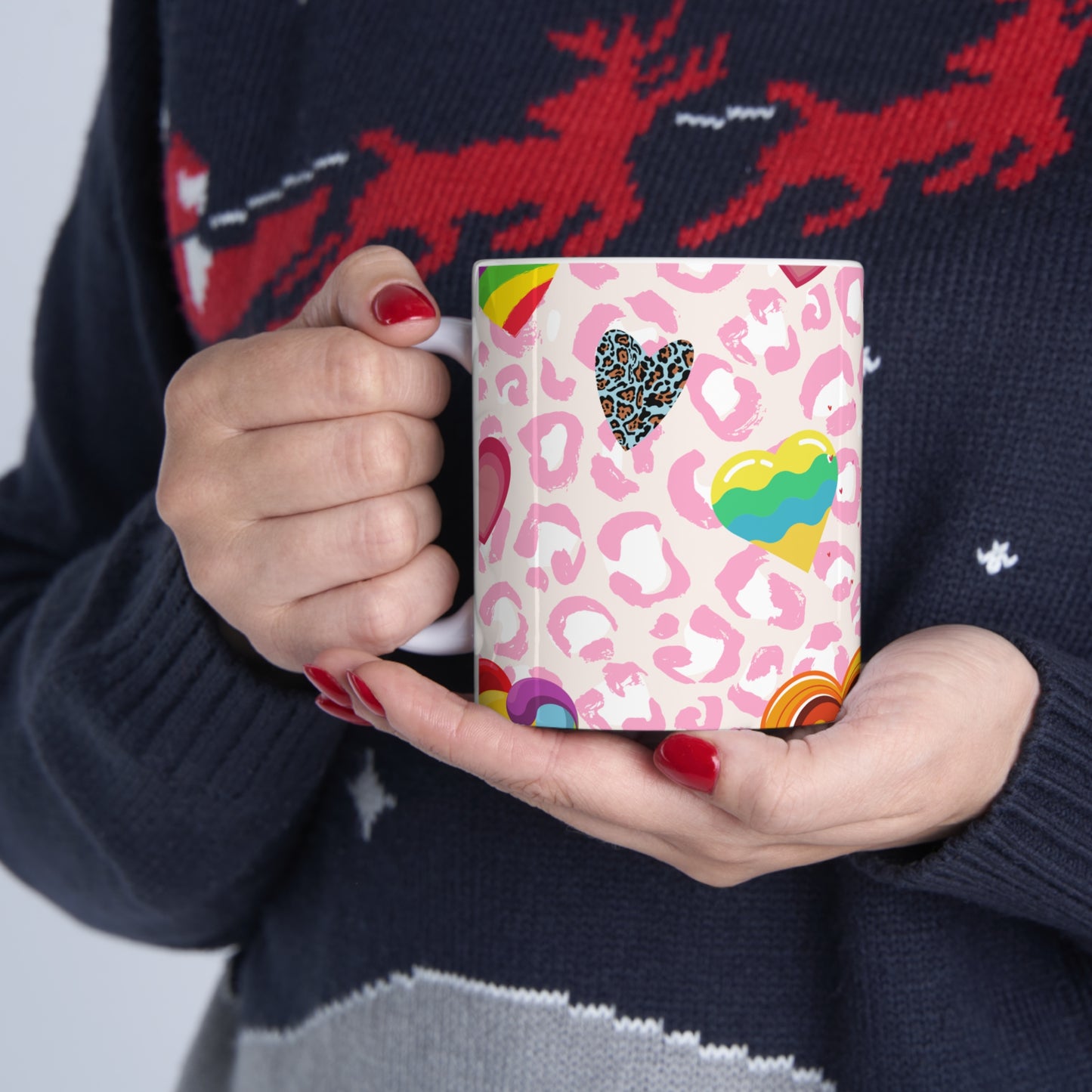 Hearts Ceramic Mug 11oz