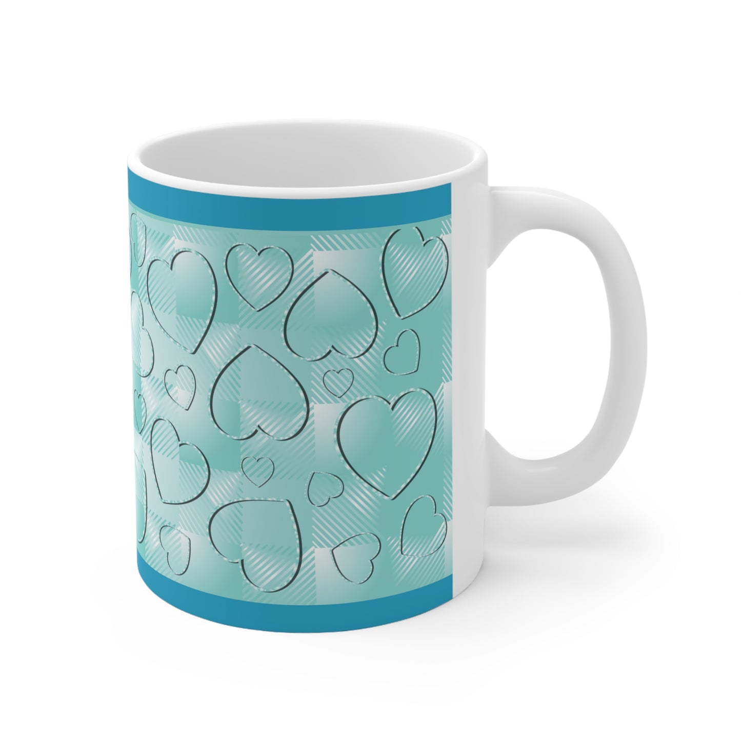 Blue Buffalo Plaid Ceramic Mug 11oz
