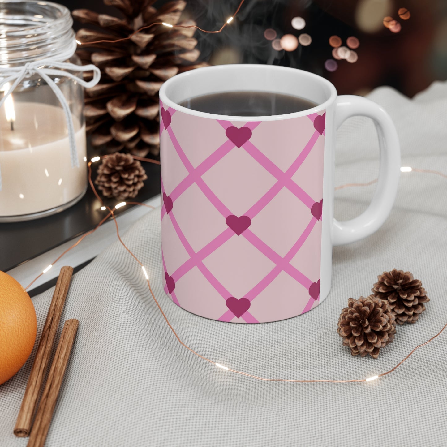 Hearts Ceramic Mug 11oz