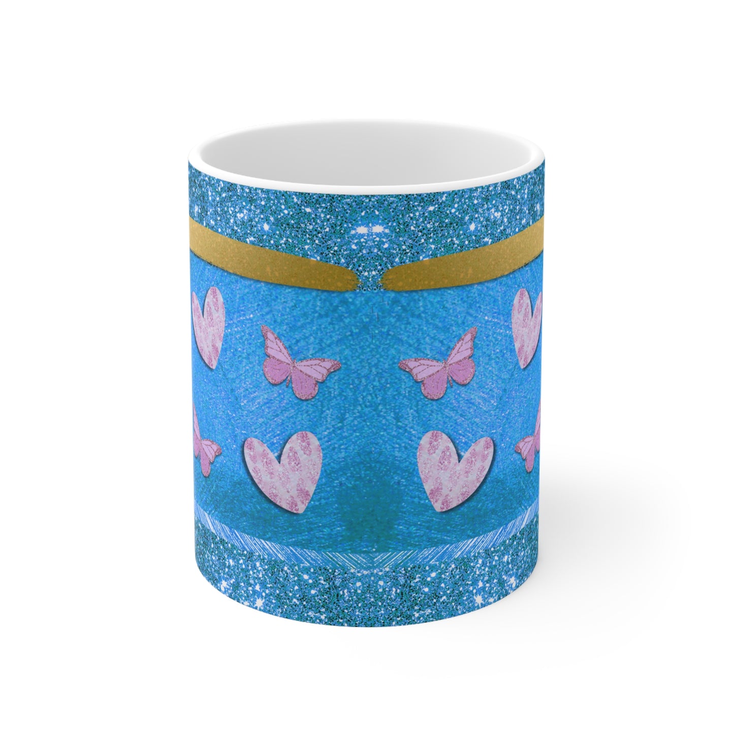 Hearts and Butterflies Ceramic Mug 11oz