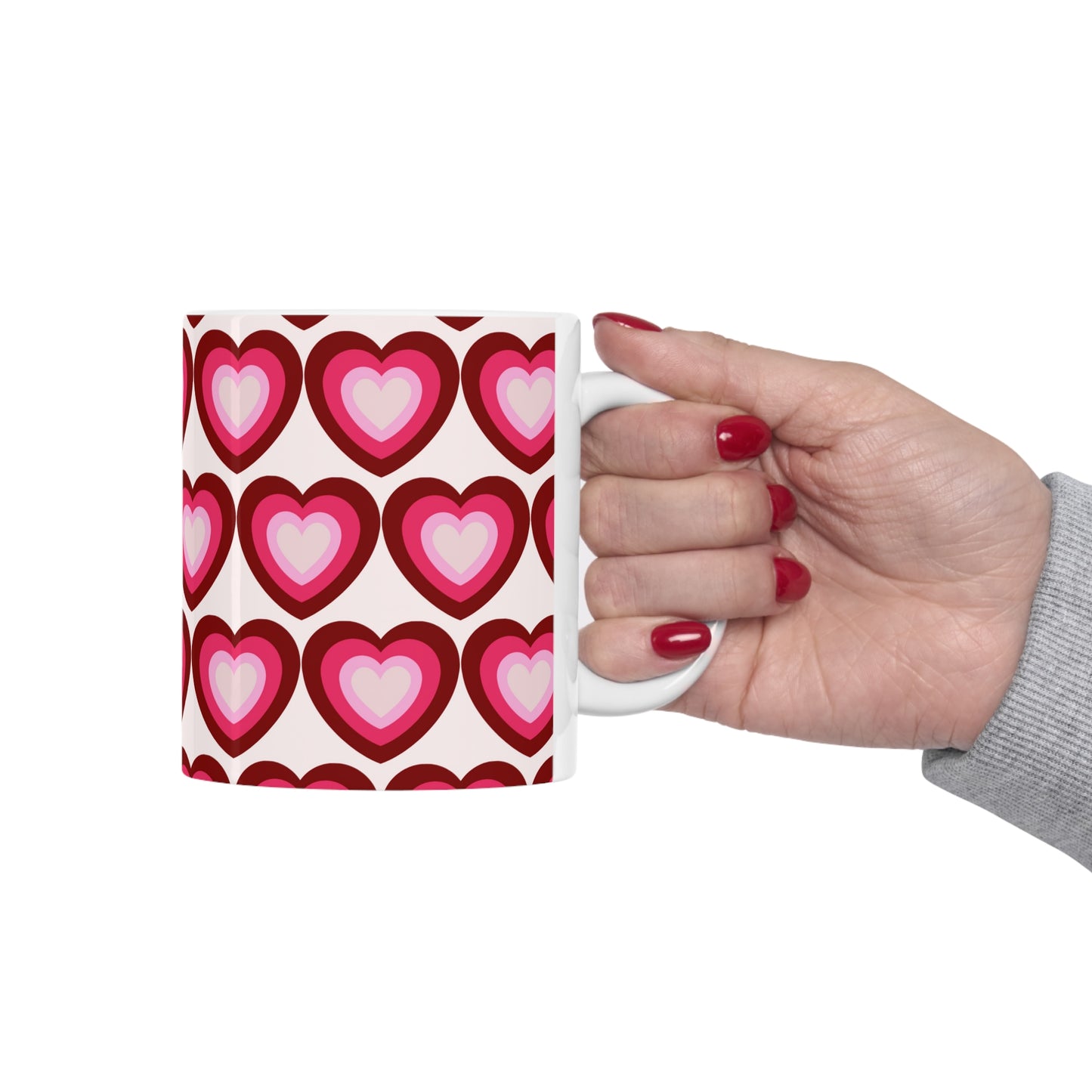 Hearts Ceramic Mug 11oz