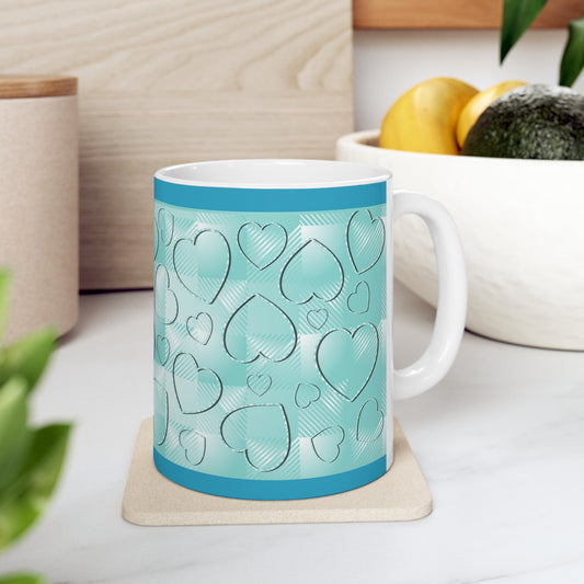 Blue Buffalo Plaid Ceramic Mug 11oz