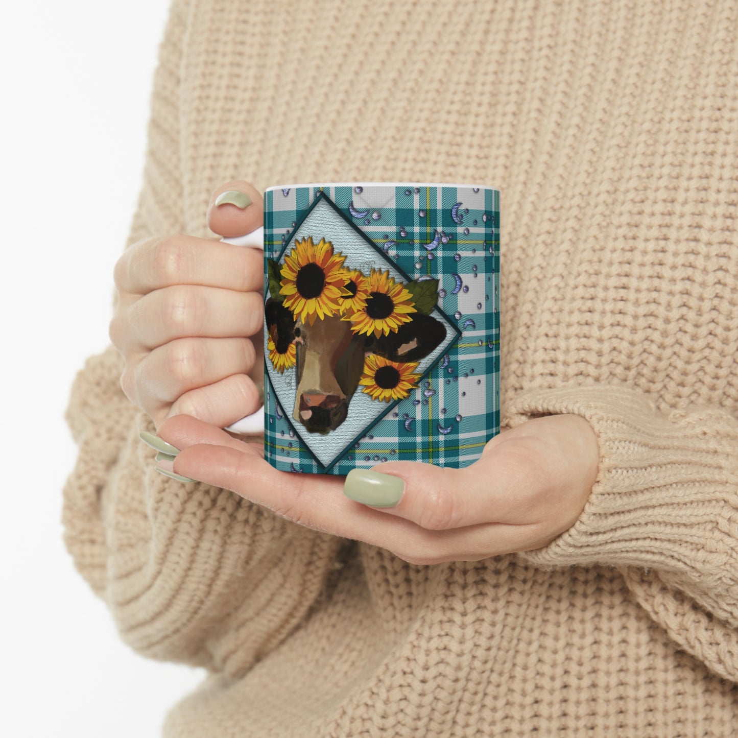 Farmhouse Cow Ceramic Mug 11oz