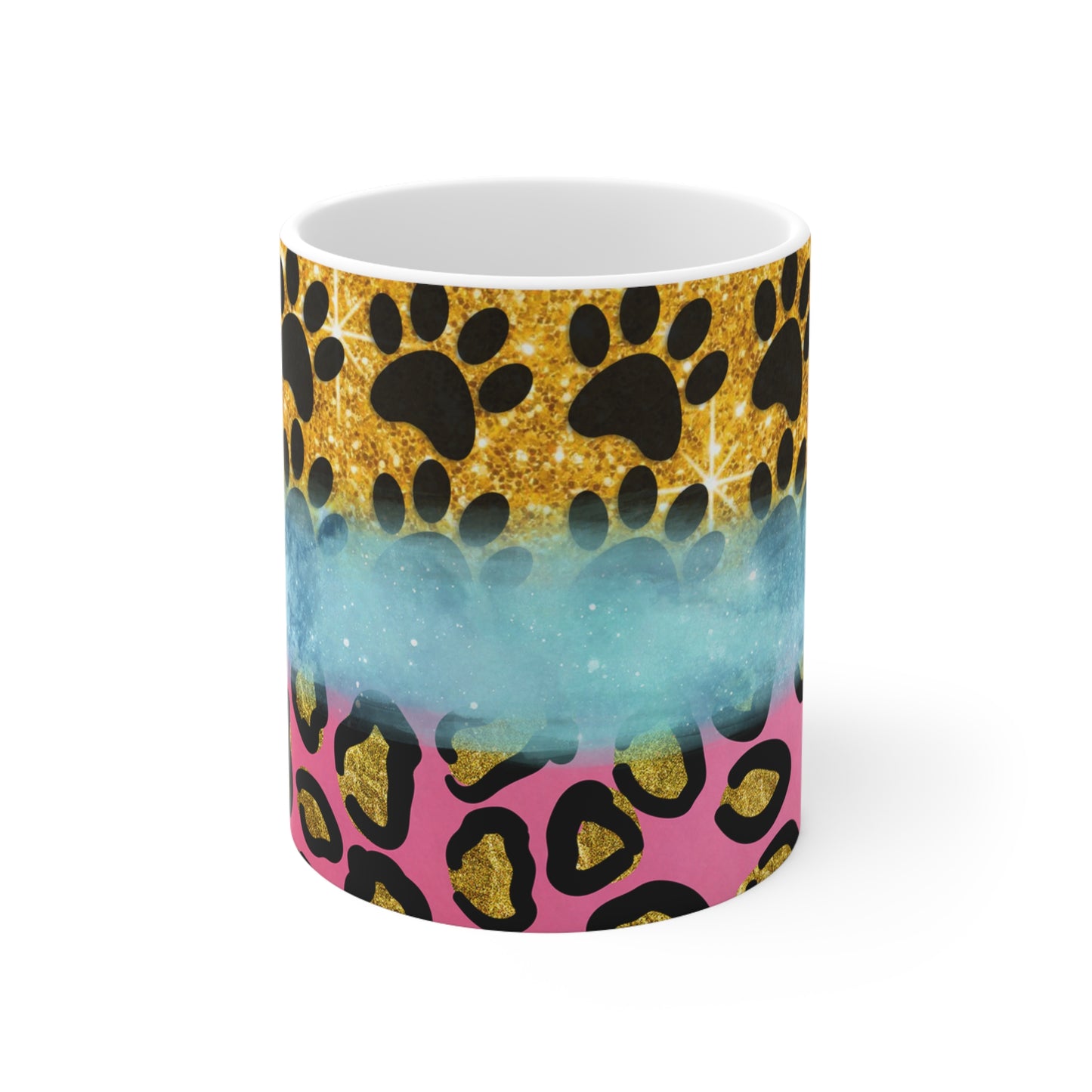 Paws and Animal Print Ceramic Mug 11oz