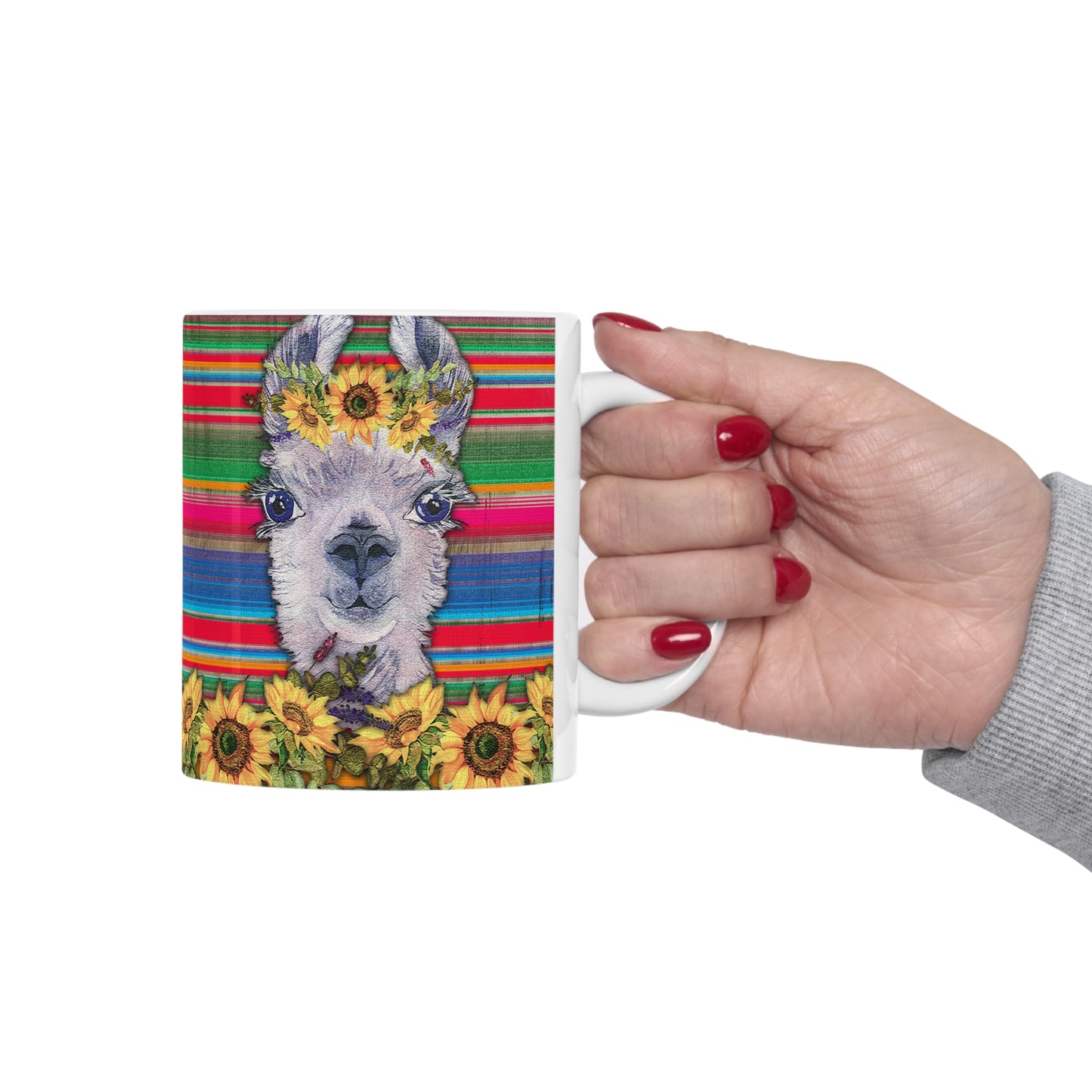 Western Llama Ceramic Mug 11oz