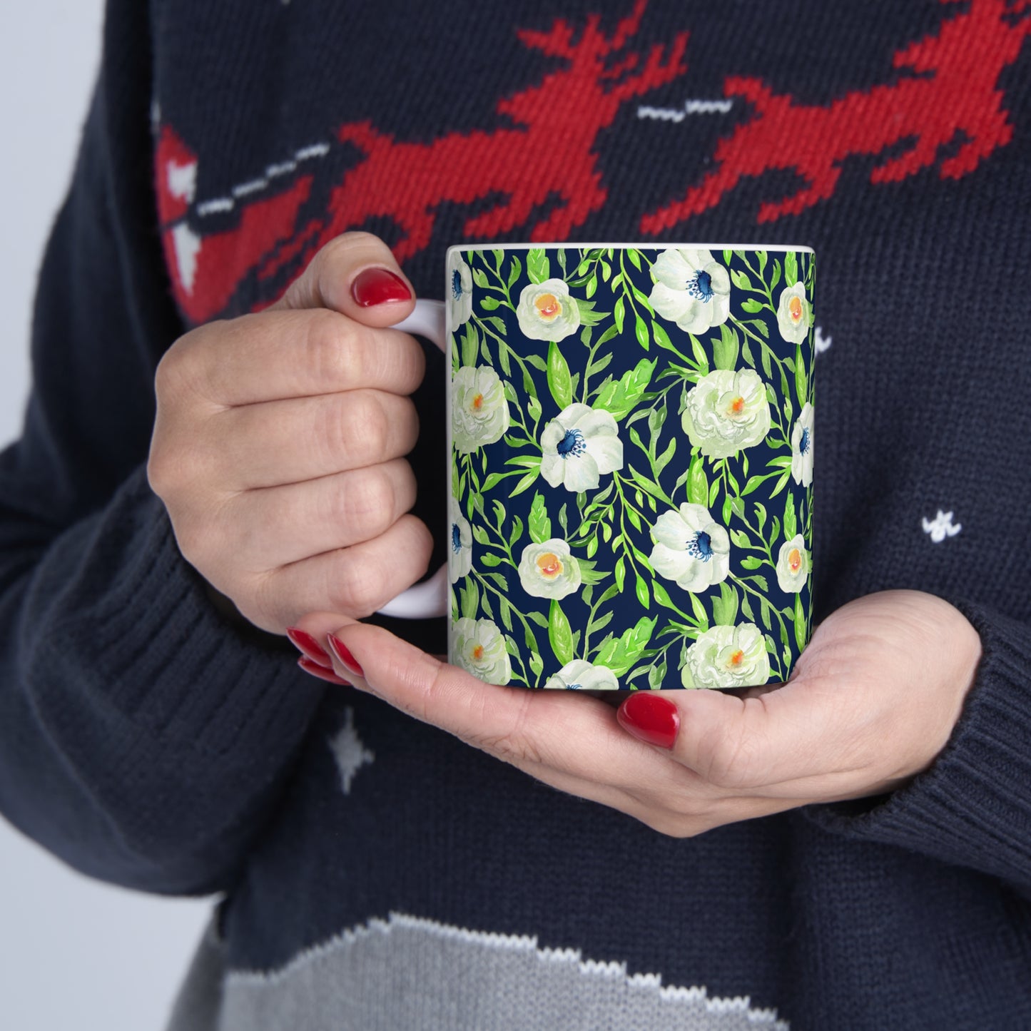 Floral Ceramic Mug 11oz