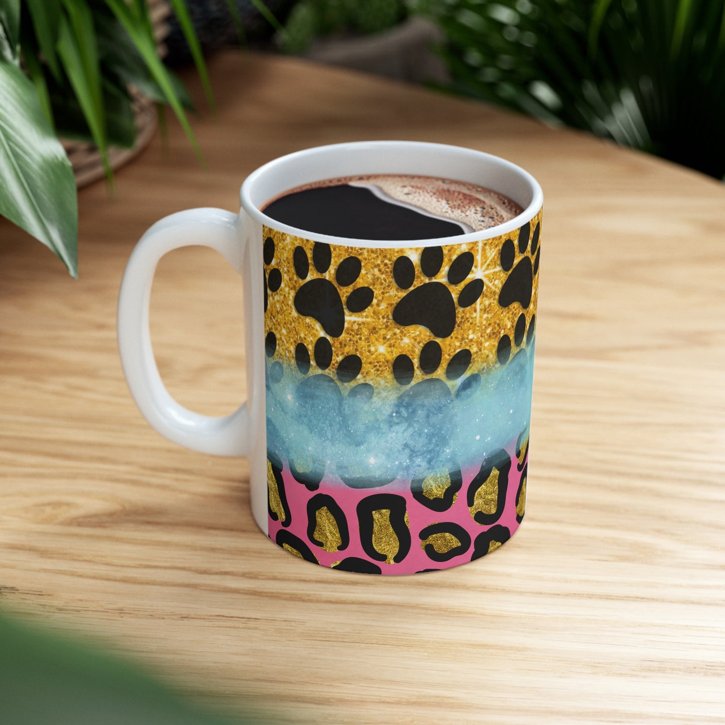Paws and Animal Print Ceramic Mug 11oz