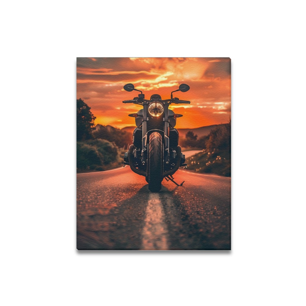 Motorcycle Framed Canvas Print