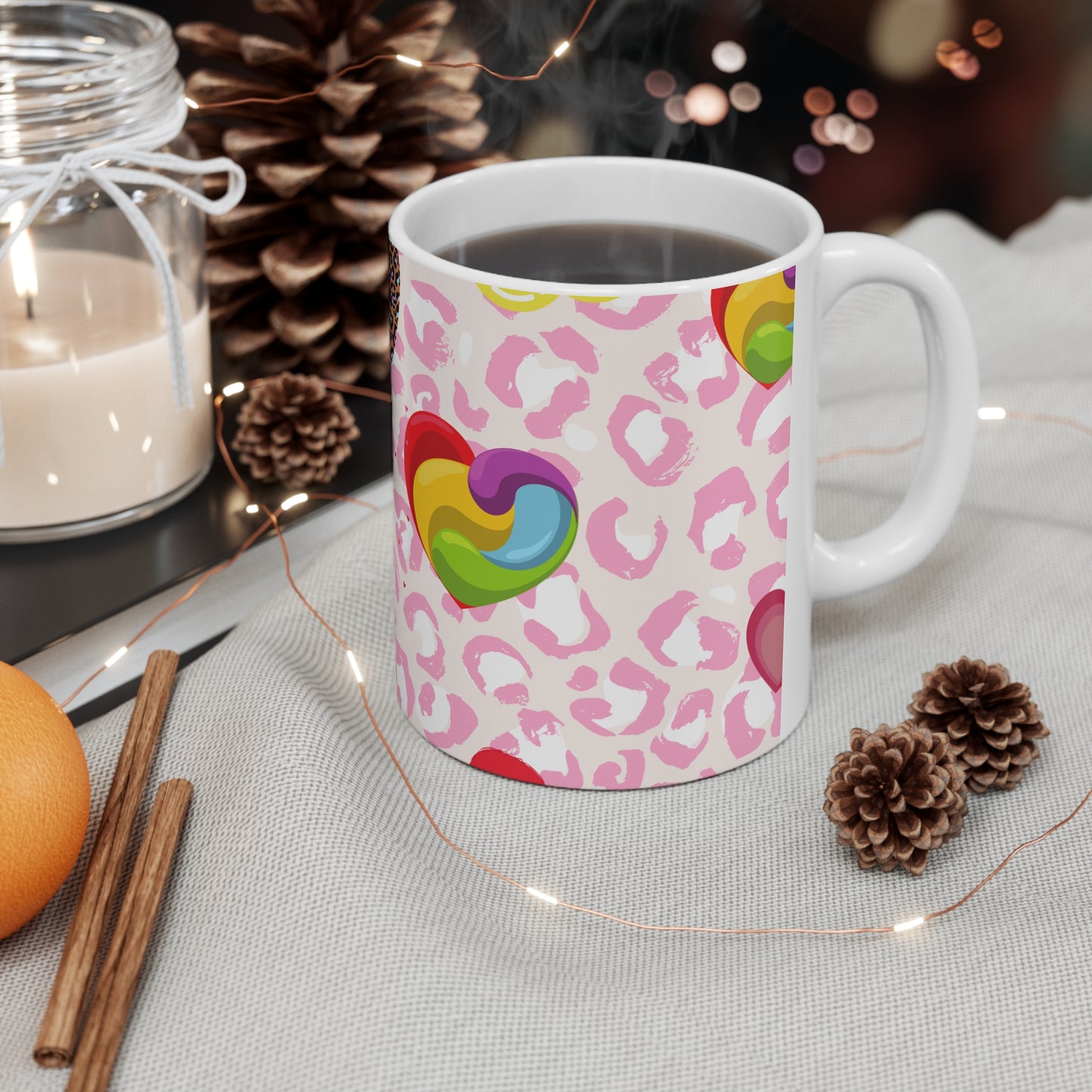 Hearts Ceramic Mug 11oz