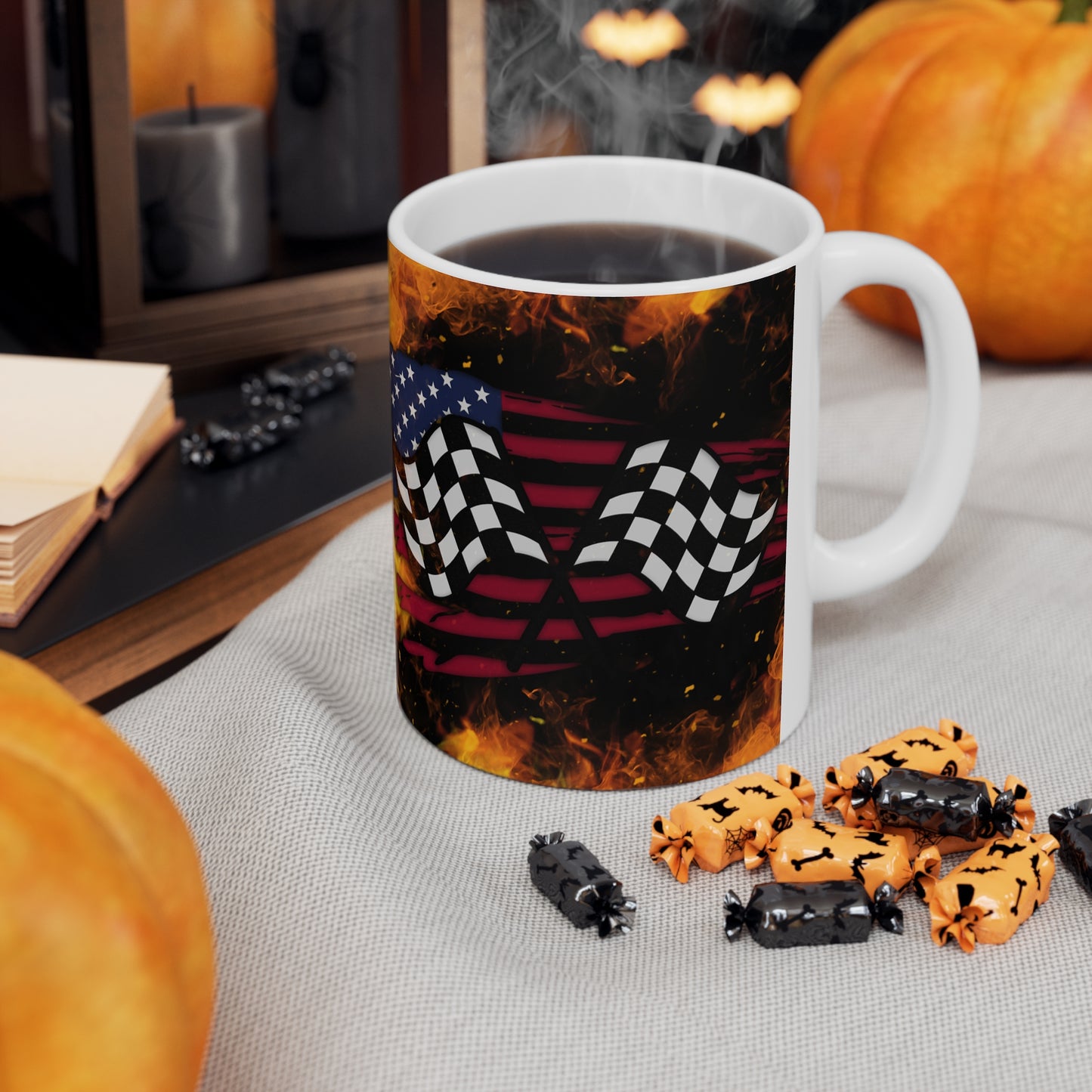 Firefighter Flags Ceramic Mug 11oz