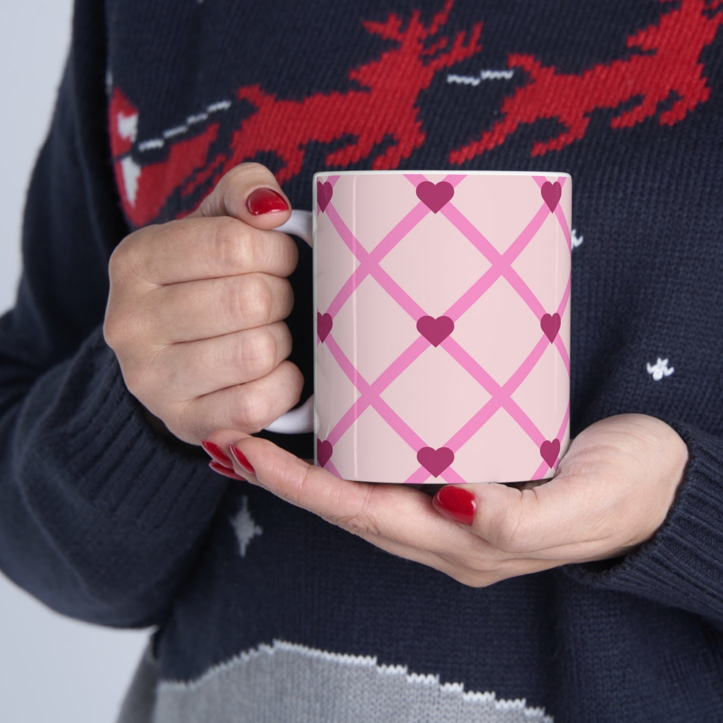 Hearts Ceramic Mug 11oz
