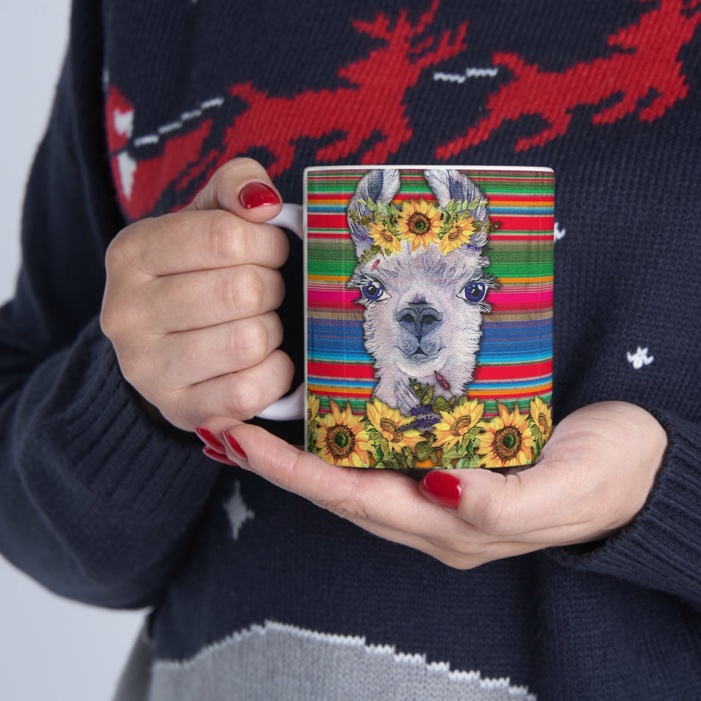 Western Llama Ceramic Mug 11oz