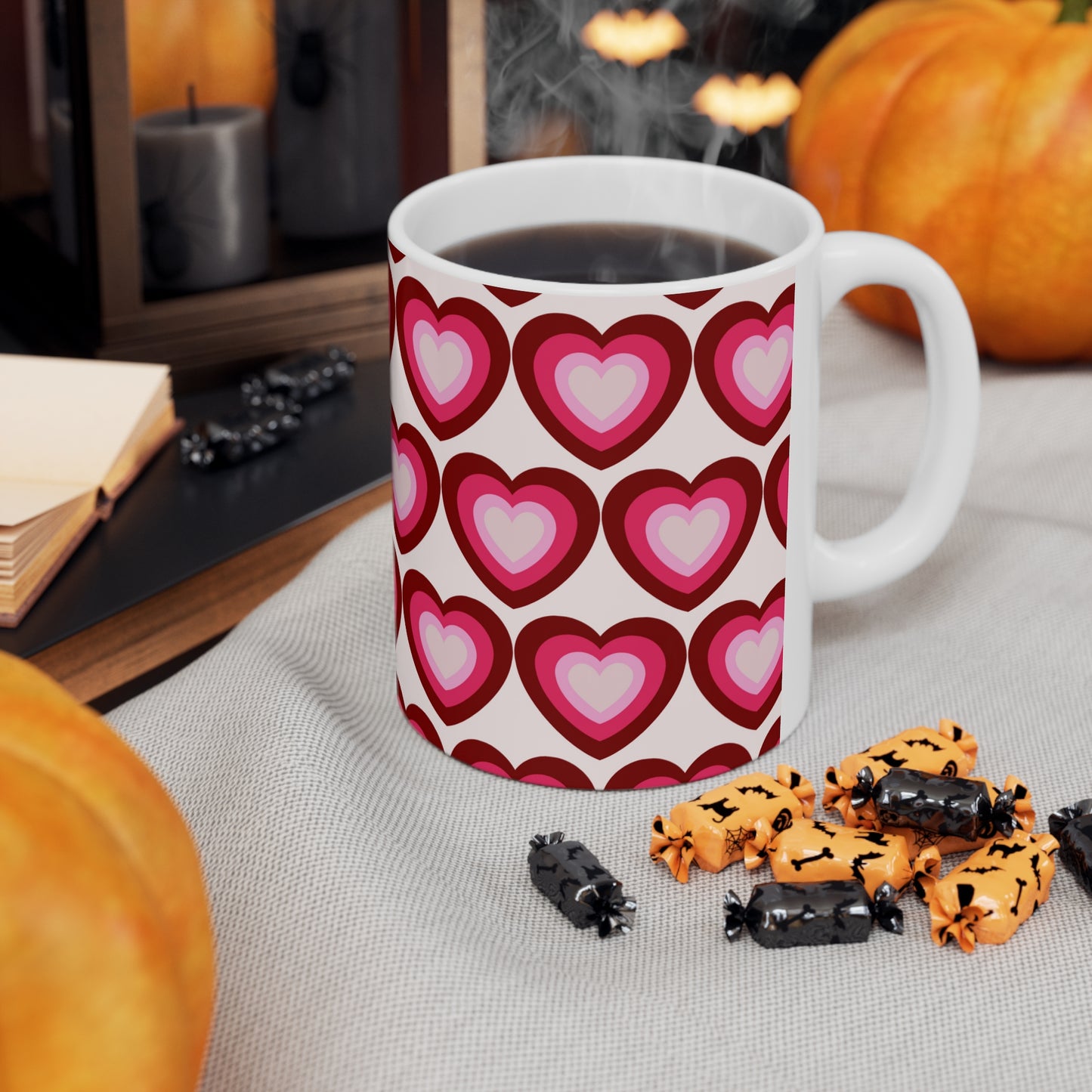 Hearts Ceramic Mug 11oz