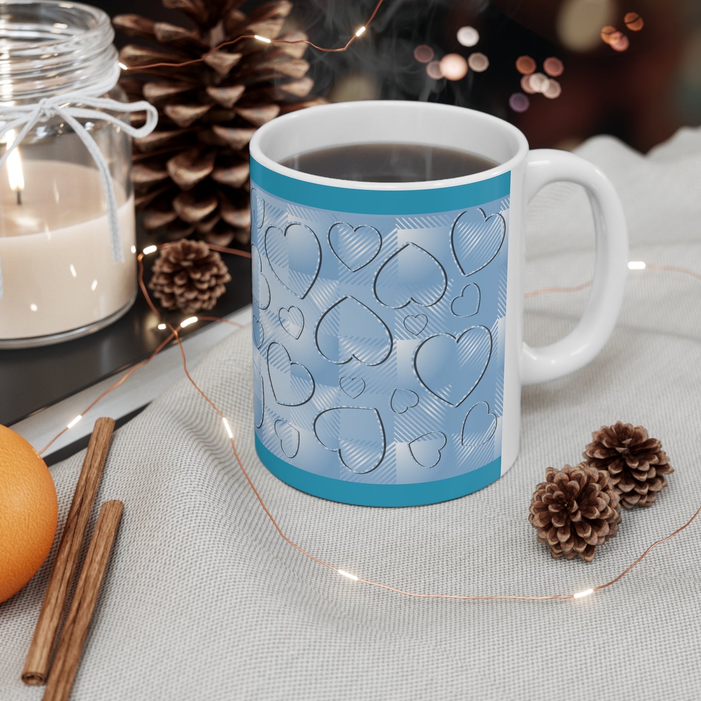 Blue Buffalo Hearts Ceramic Mug 11oz