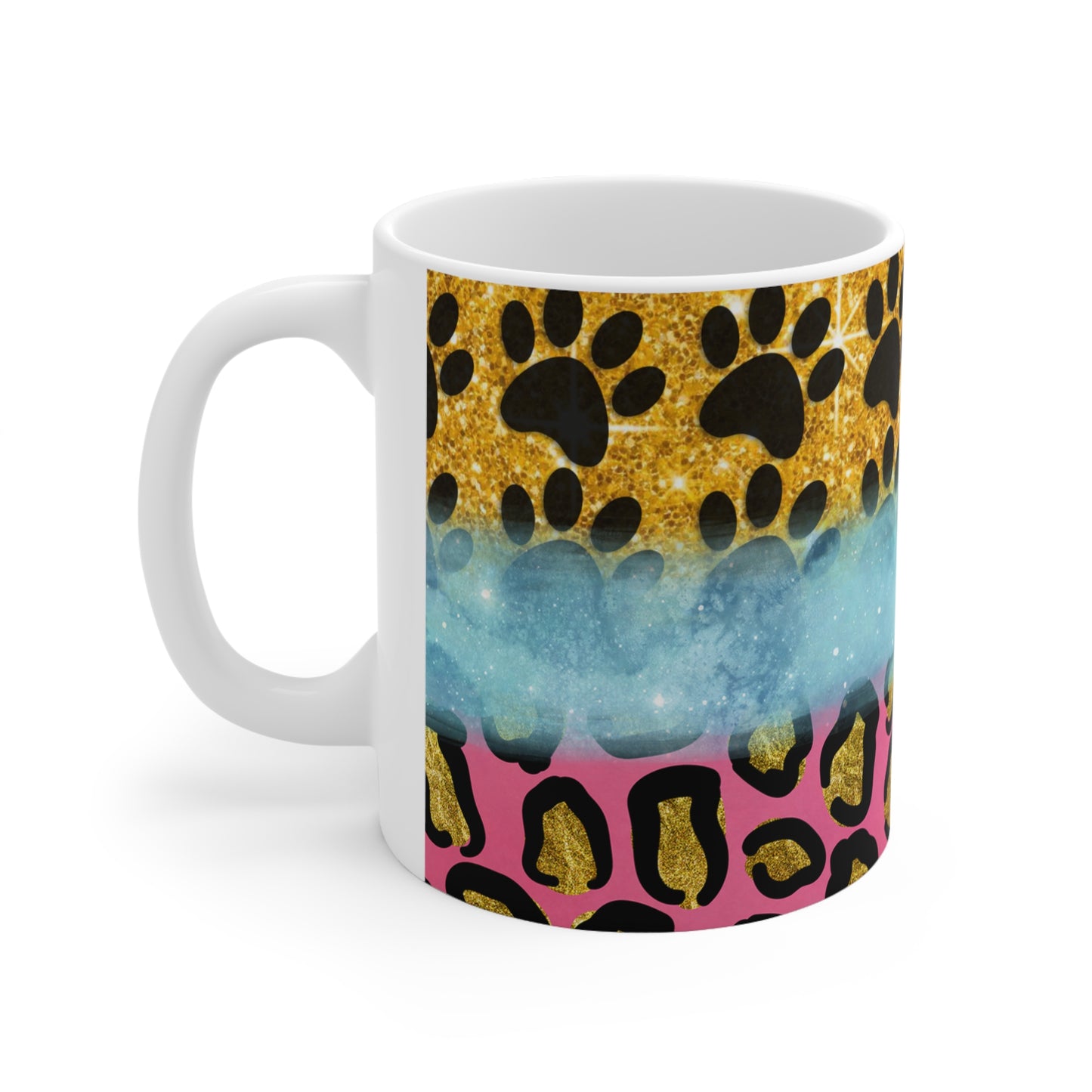 Paws and Animal Print Ceramic Mug 11oz