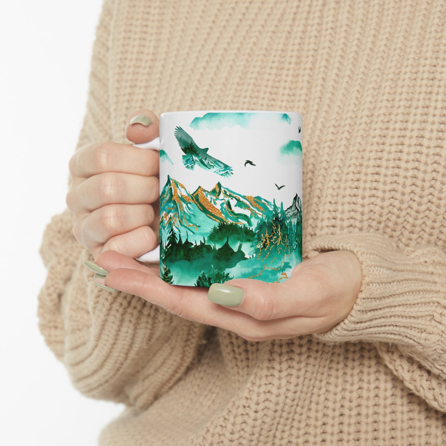 Mountain Scene Ceramic Mug 11oz