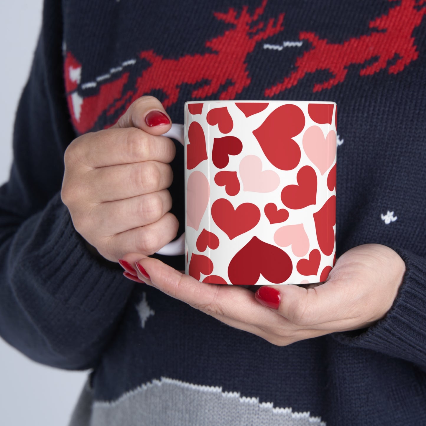 Hearts Ceramic Mug 11oz
