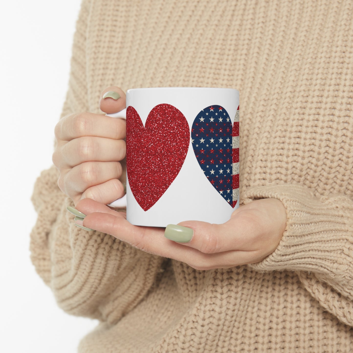 American Hearts Ceramic Mug 11oz
