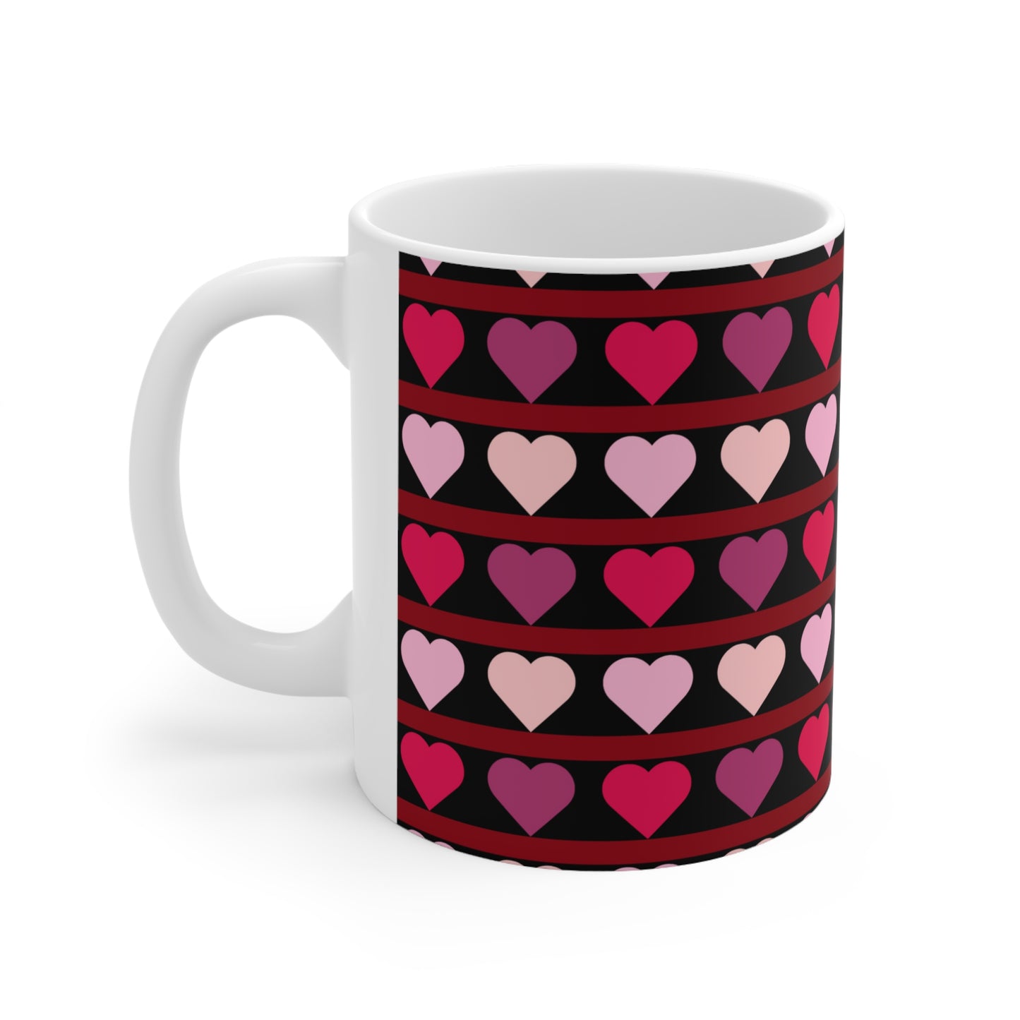 Hearts Ceramic Mug 11oz