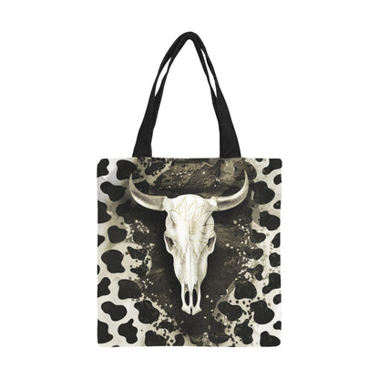 Western Cow Canvas Tote Bag